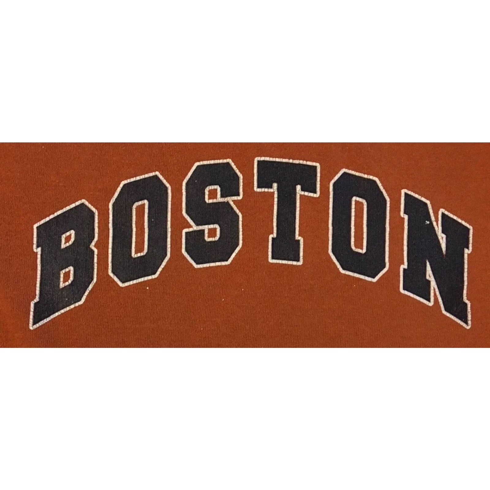 Vintage Vtg 90s Boston Faded Spellout Sweatshirt XS USA College Track & Field Hoodie Men Orange Vintage 90s Grunge University Spellout USA Boston Pullover Size US XS / EU 42 / 0 - 3 Thumbnail