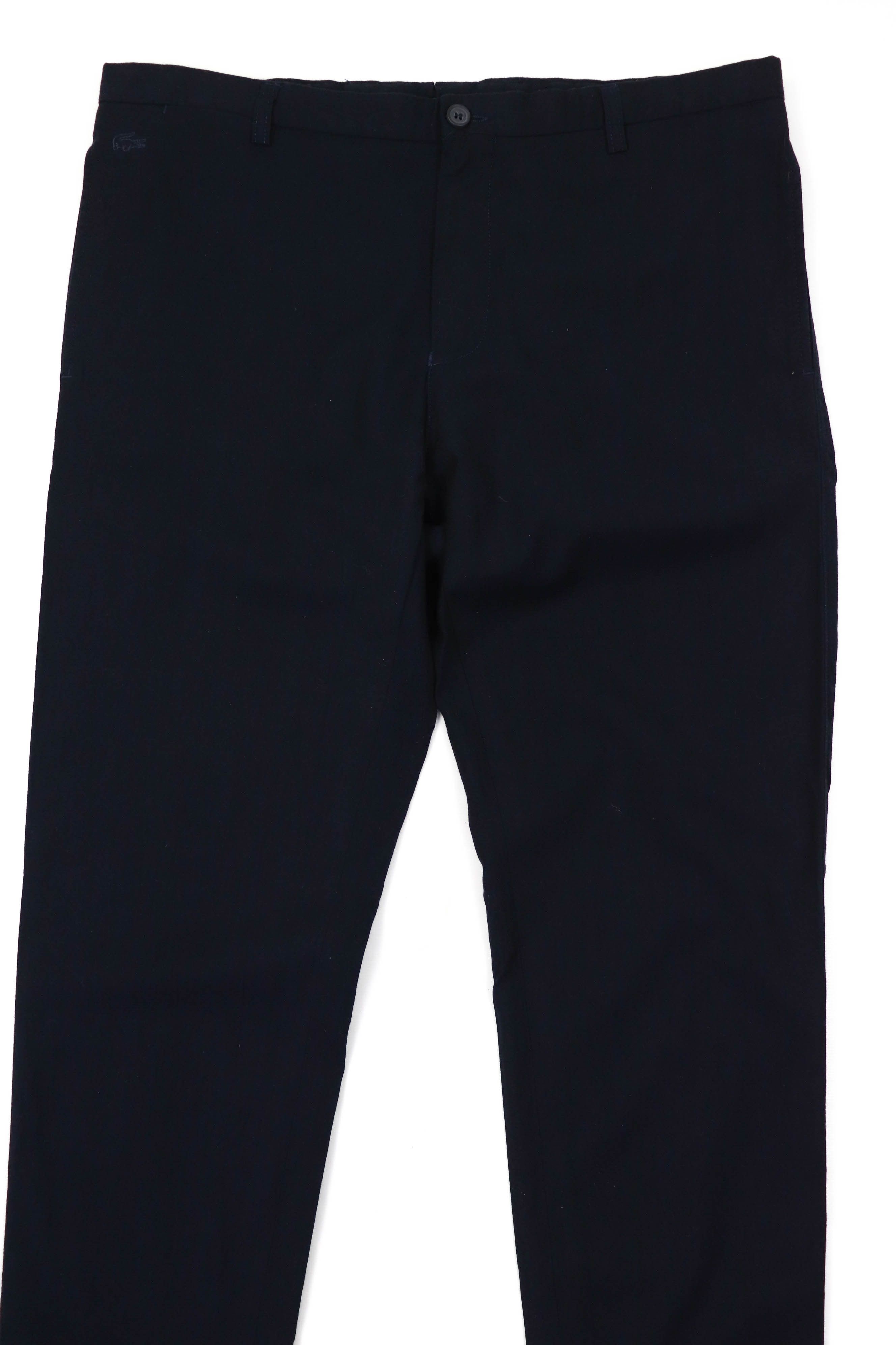 Lacoste Lacoste Slim Fit Men’s Dark Blue Wool Cotton Slim Fit Pants Size US 33 - 3 Thumbnail