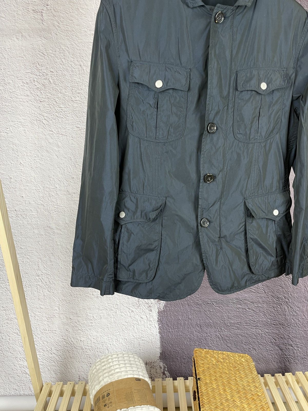 Paoloni Paoloni blue shimmer nylon coach jacket Size US L / EU 52-54 / 3 - 4 Thumbnail