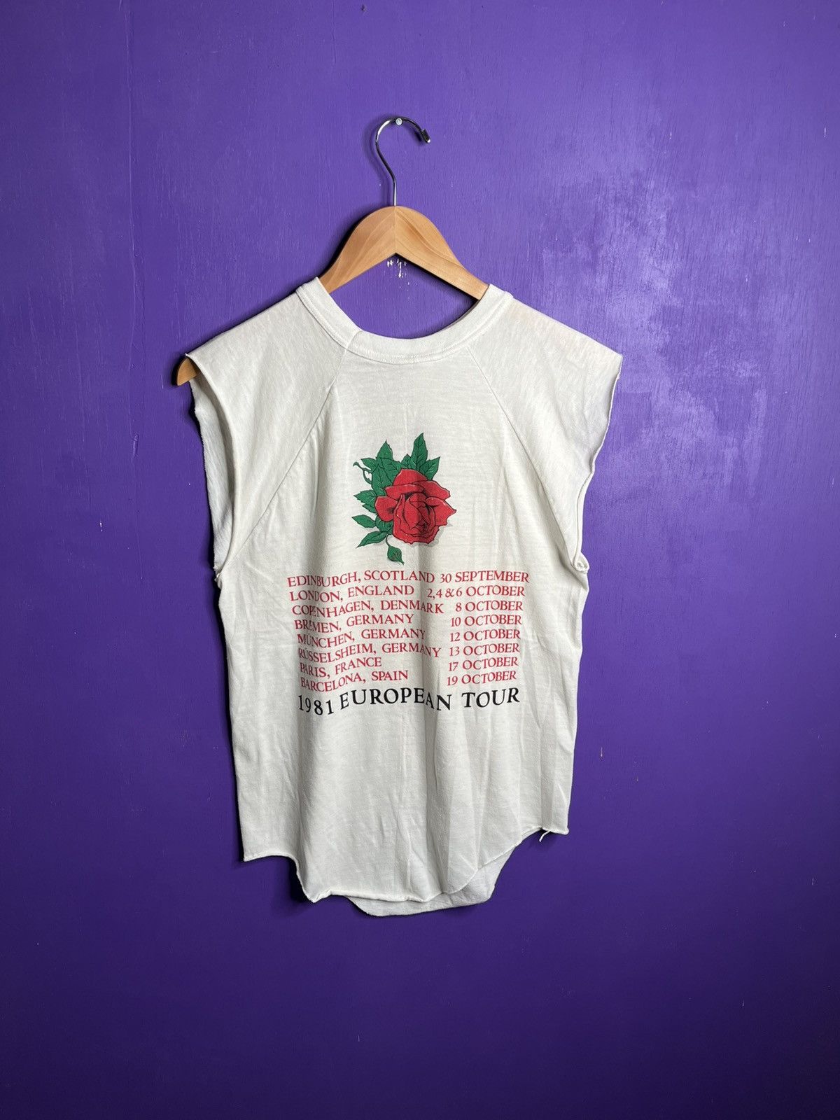 Band Tees × Grateful Dead × Vintage Vintage 1981 Grateful Dead European tour cutoff raglan Size US M / EU 48-50 / 2 - 2 Thumbnail