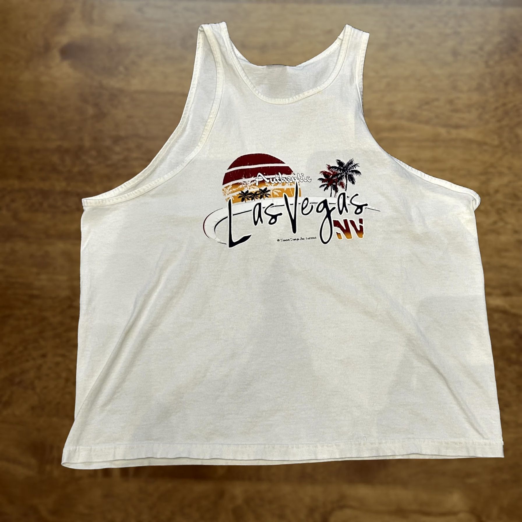 Vintage VINTAGE Las Vegas Shirt Mens XL White Graphic Tank Top Sleeveless Cotton Size US XL / EU 56 / 4 - 1 Thumbnail