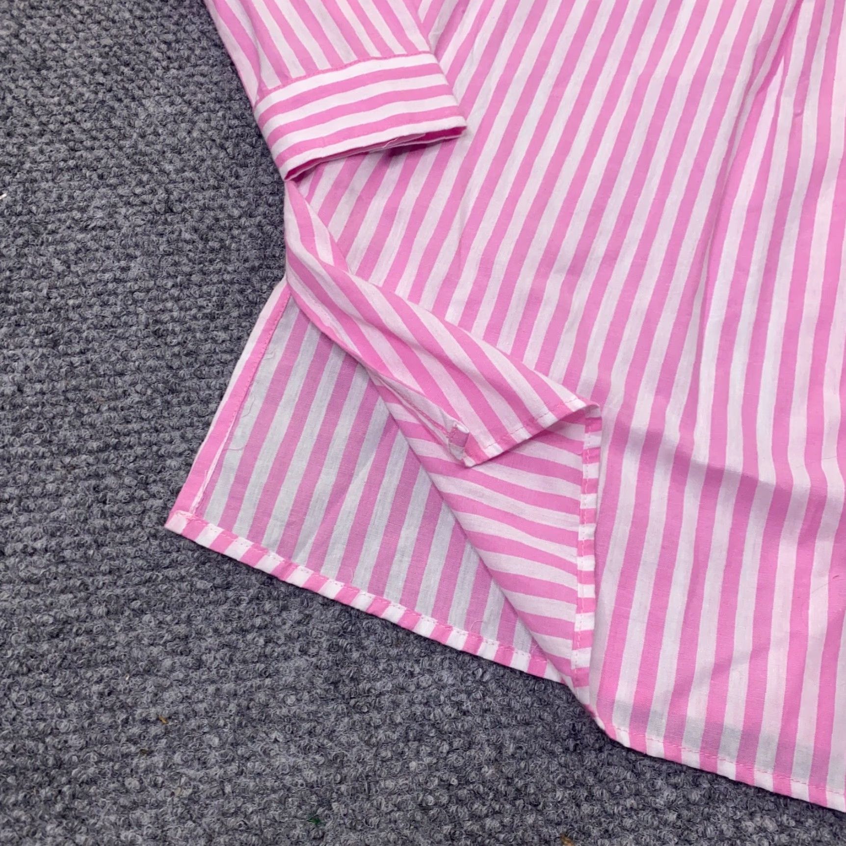 Vintage First Love Womens Shirt Pink Striped Light Oversized Small Size M / US 6-8 / IT 42-44 - 5 Thumbnail