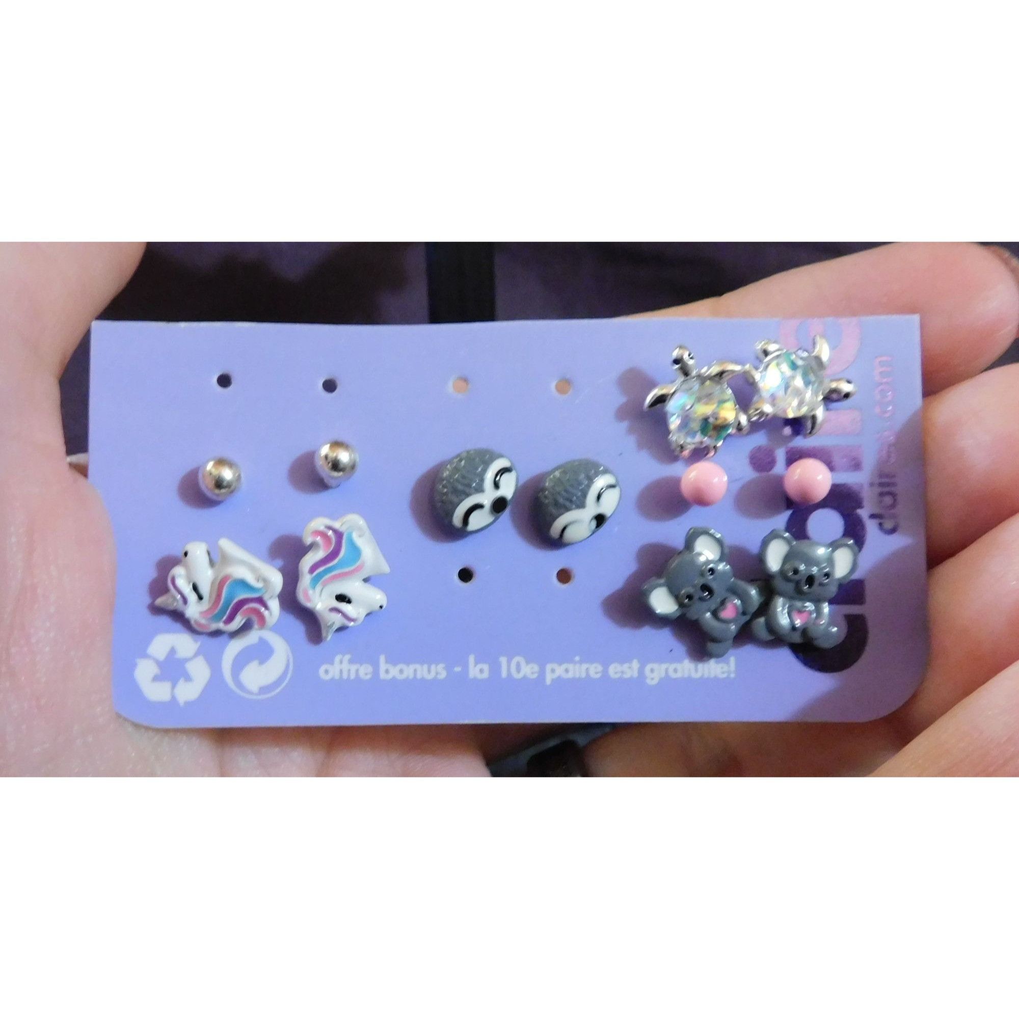 Other Claire's Fantasy Animal Themed Earrings 6 Pairs Size ONE SIZE - 1 Thumbnail