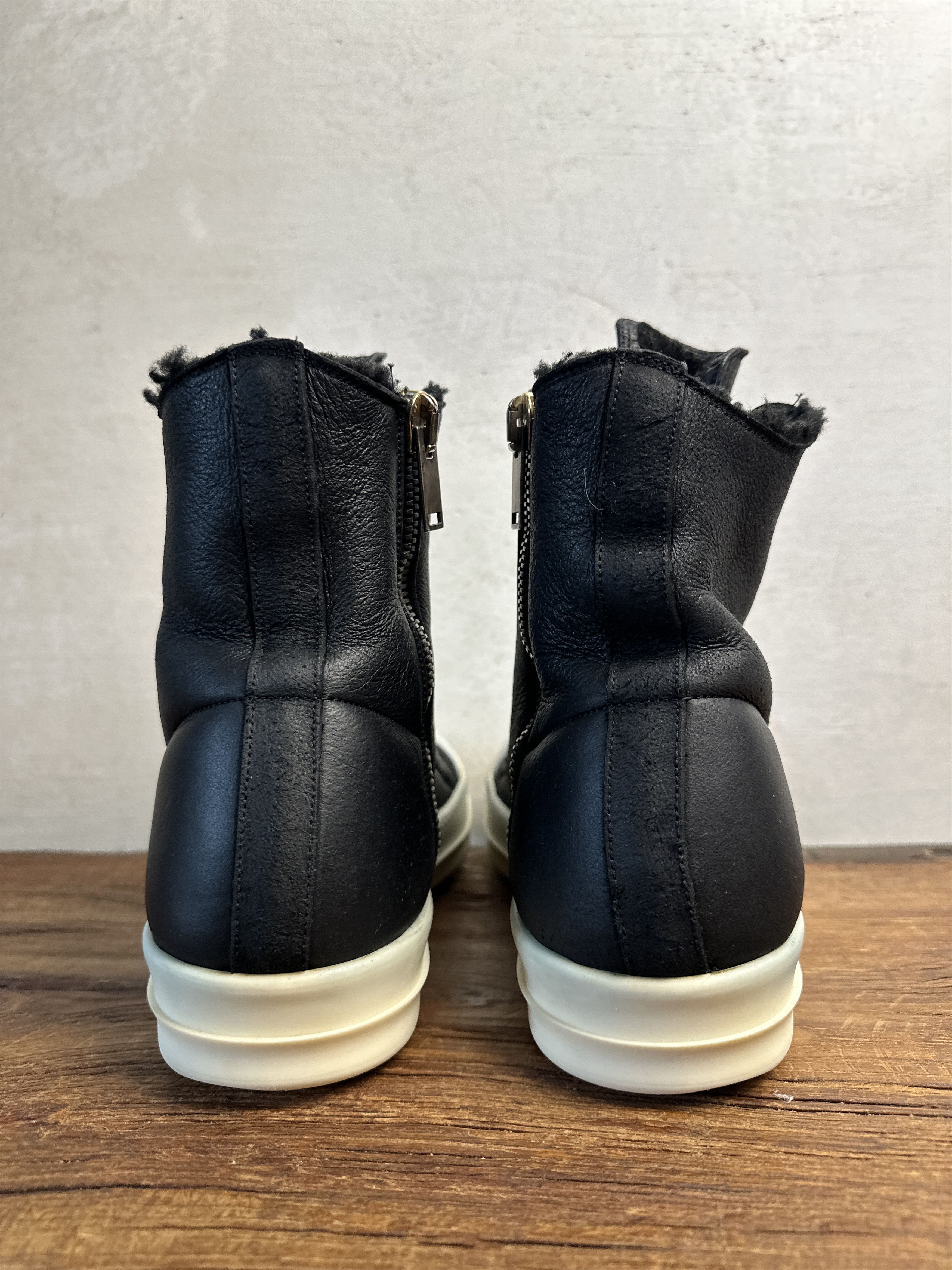 Rick Owens RARE Rick Owens AW14 Shearling High Top Ramones Size US 11 / EU 44 - 4 Thumbnail