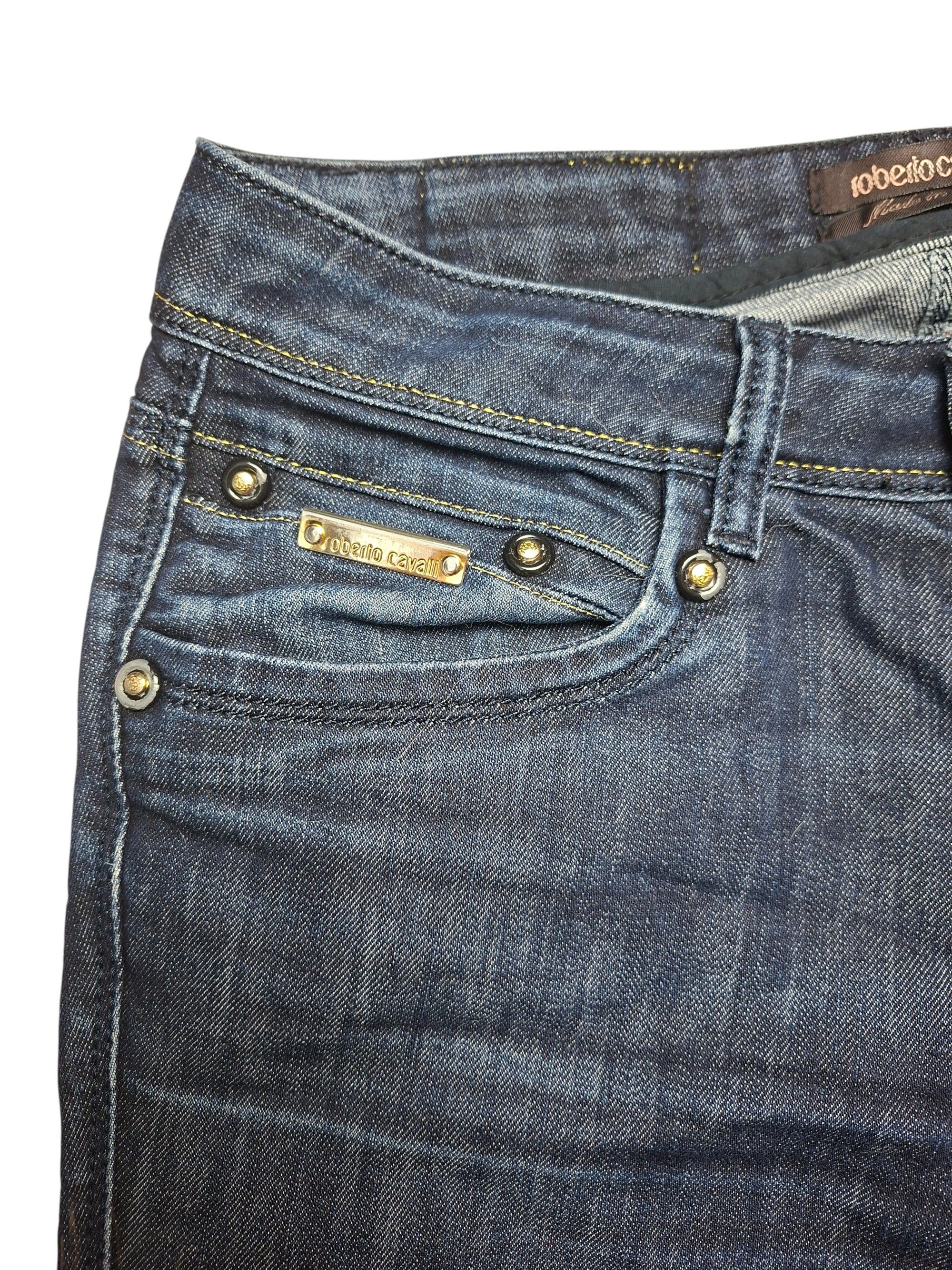 Roberto Cavalli Roberto Cavalli Archive Logo Jeans Y2K Mid Rise Staight Size 29" - 7 Thumbnail