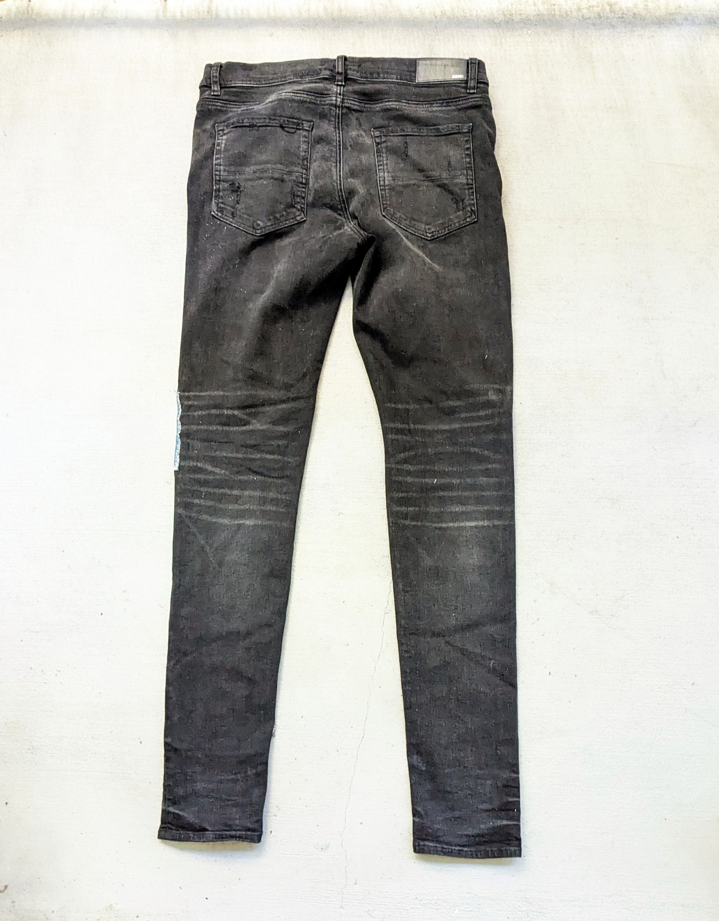 Amiri AMIRI Japanese Repair Denim Jeans Black Size 36 x 35 Slim Size US 36 / EU 52 - 9 Thumbnail