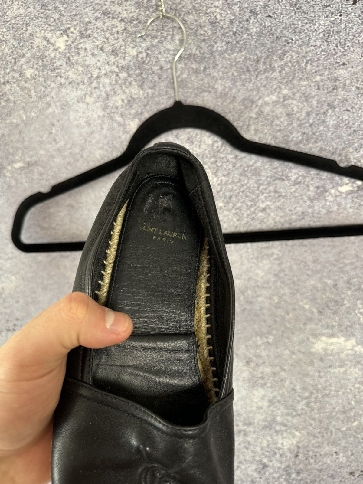 Saint Laurent Paris × Yves Saint Laurent YSL Black Monogram Espadrille 37 size women’s Size US 7 / IT 37 - 12 Thumbnail