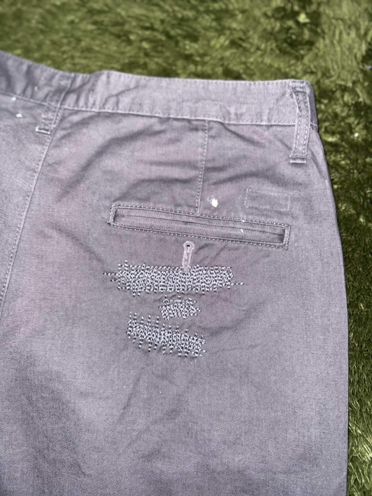 Japanese Brand Mahagrid (korean brand) Repair Detail Washed Chino Pants Size US 32 / EU 48 - 9 Thumbnail