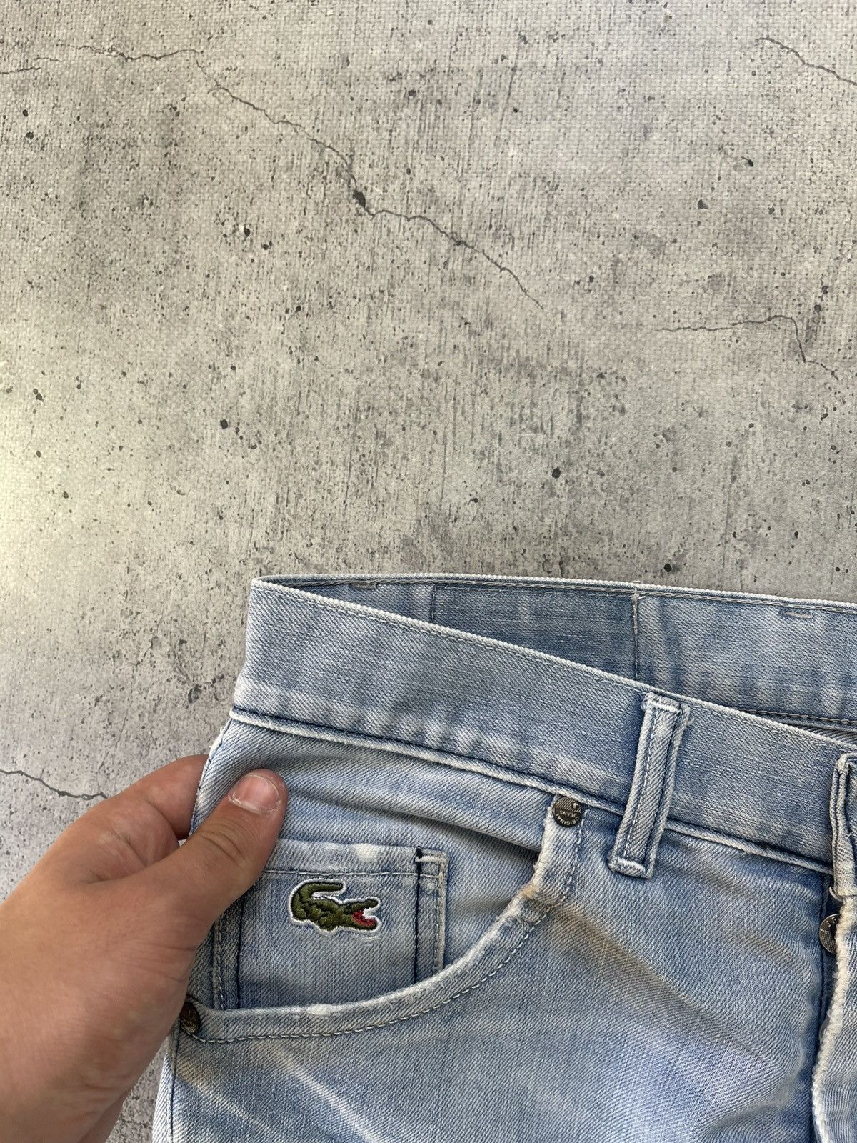 Lacoste × Vintage Crazy Vintage Y2K Baggy Lacoste Essential Denim Jeans Size US 33 - 7 Thumbnail