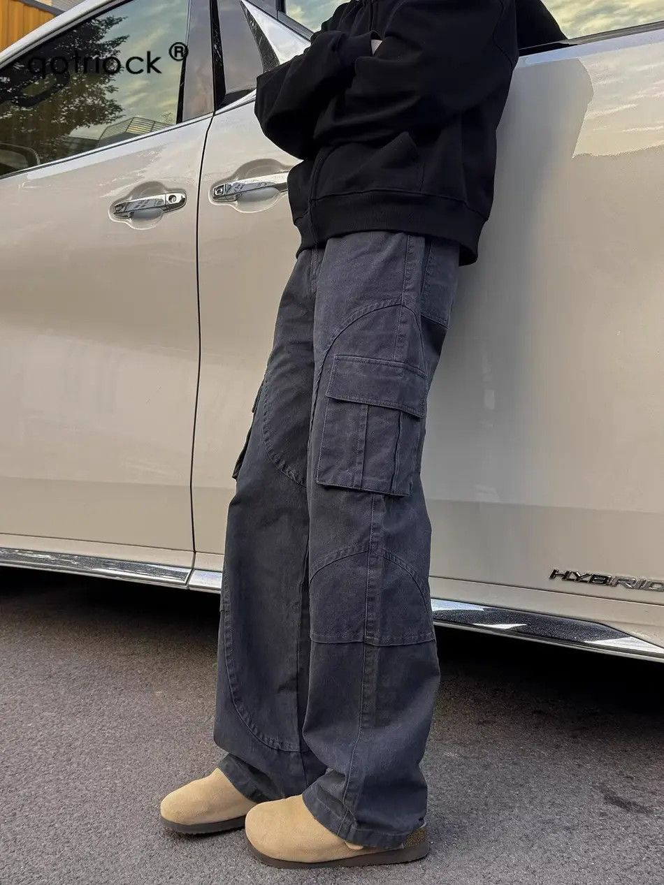 Retro loose casual high street jeans