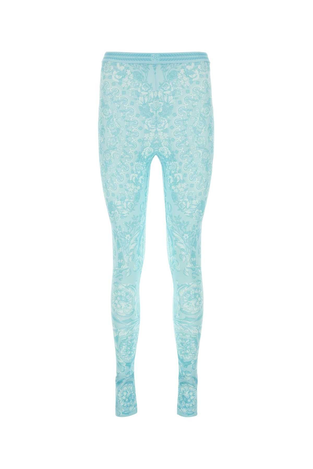image of Versace Printed Stretch Nylon Leggings, Women's (Size 26)