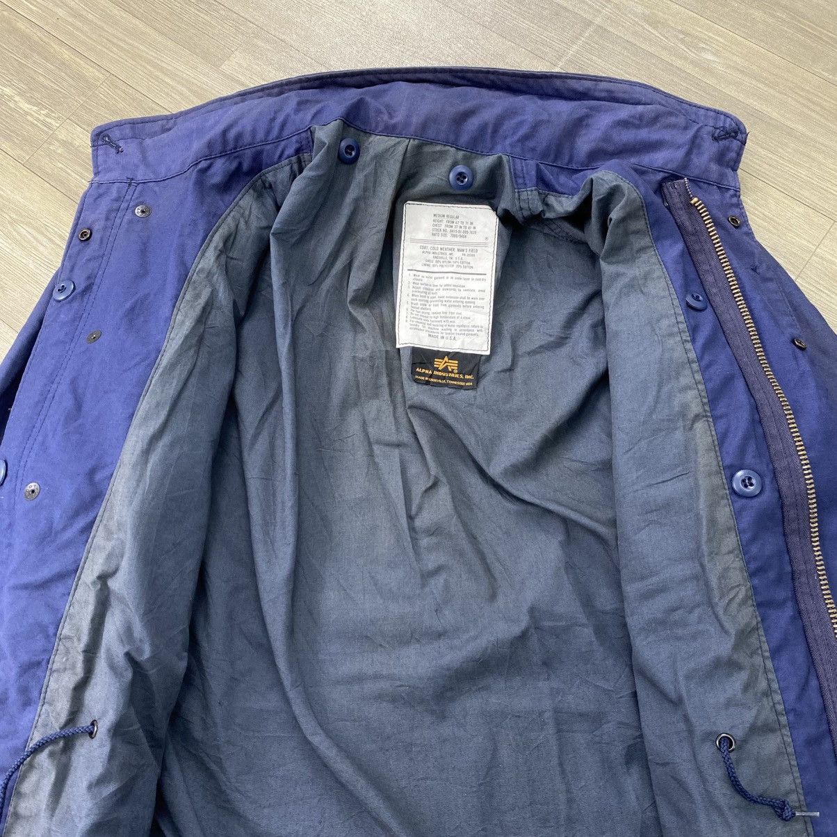 Alpha Industries Vintage Alpha Industries M65 Military Field Jacket Navy Size US M / EU 48-50 / 2 - 13 Thumbnail