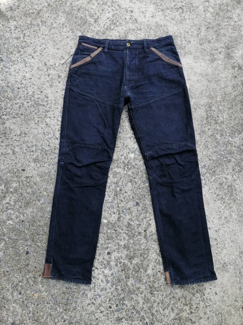 image of G Star Raw Gstar Raw Nice Design Denim Jeans in Dark Blue Denim, Men's (Size 34)