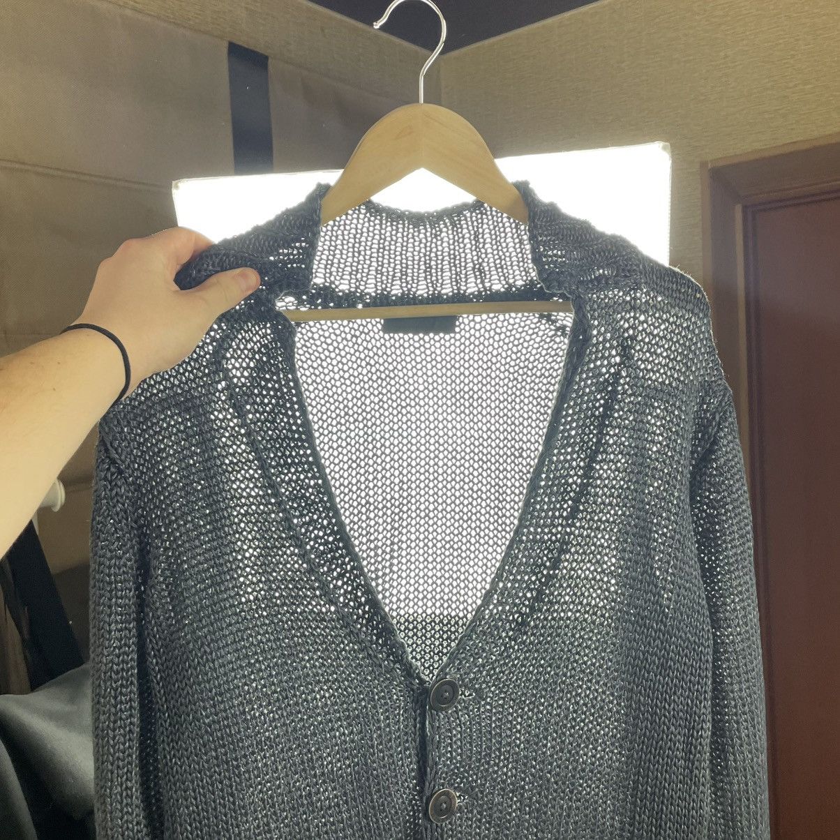 Iris von Arnim Iris Von Arnim Uomo Men’s Net Knit Linen Cardigan Sweater Size US S / EU 44-46 / 1 - 18 Thumbnail