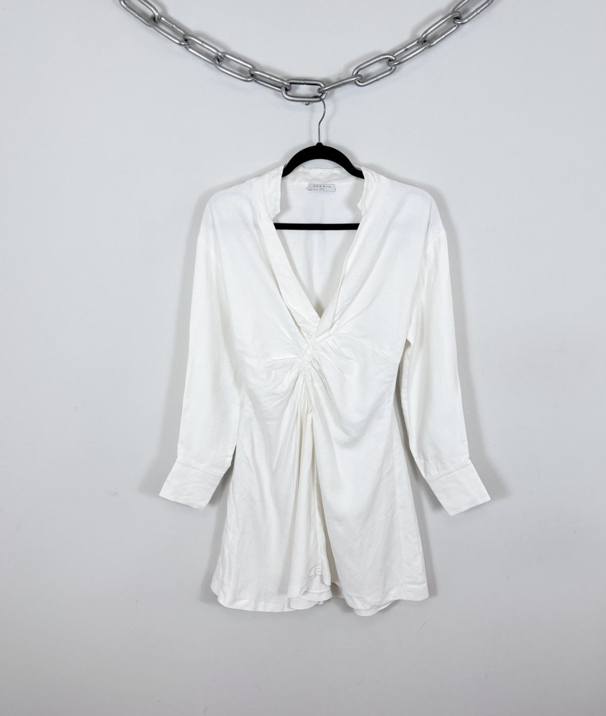 Sandro Sandro Paris Celia NWT Women’s White Ecru Linen Dress Size XS / US 0-2 / IT 36-38 - 1 Thumbnail