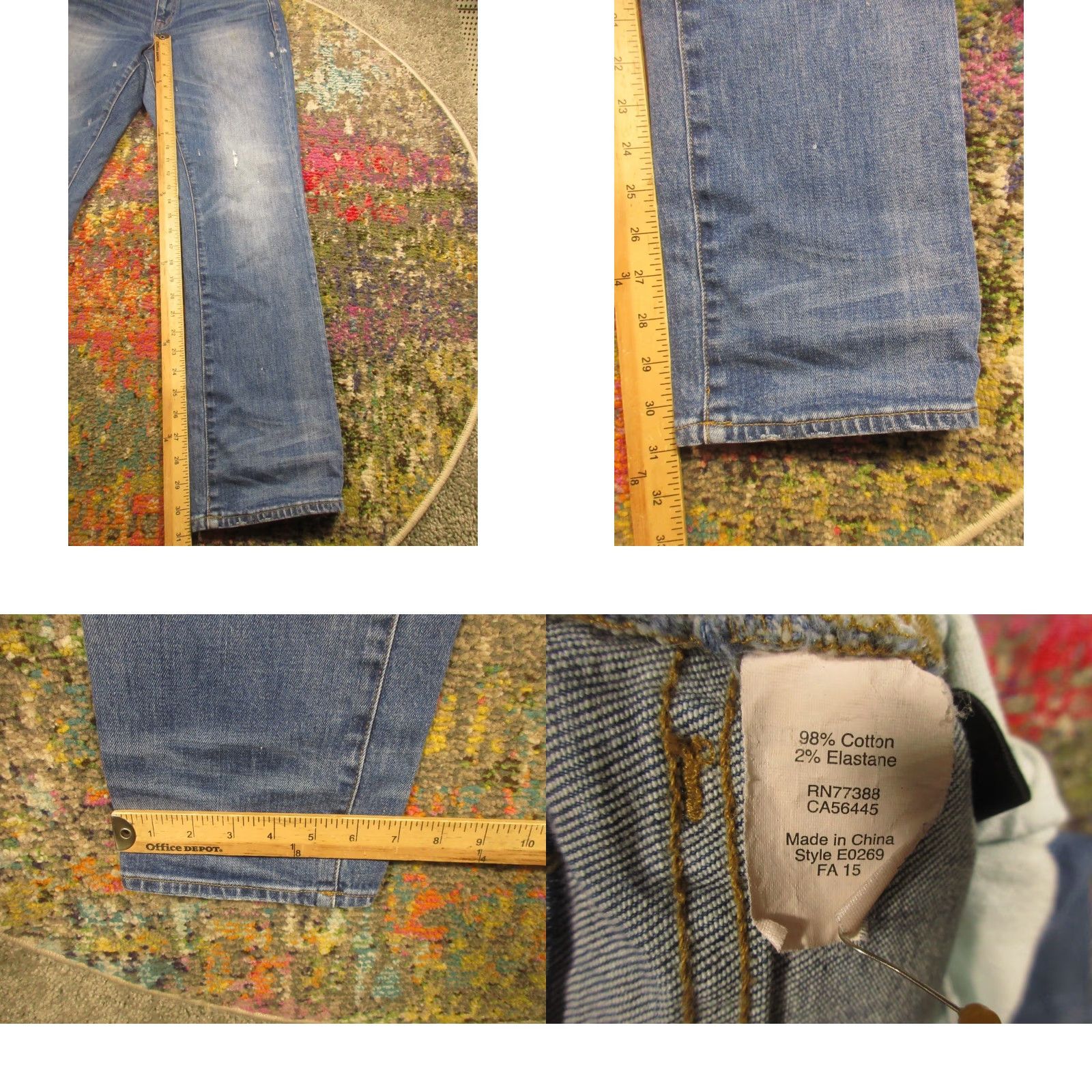 Madewell Madewell Slim Boyfriend Jeans 30x31 Stretch Denim Low Rise Distressed Blue Denim Jeans Womens Size 30" / US 8 / IT 44 - 8 Thumbnail