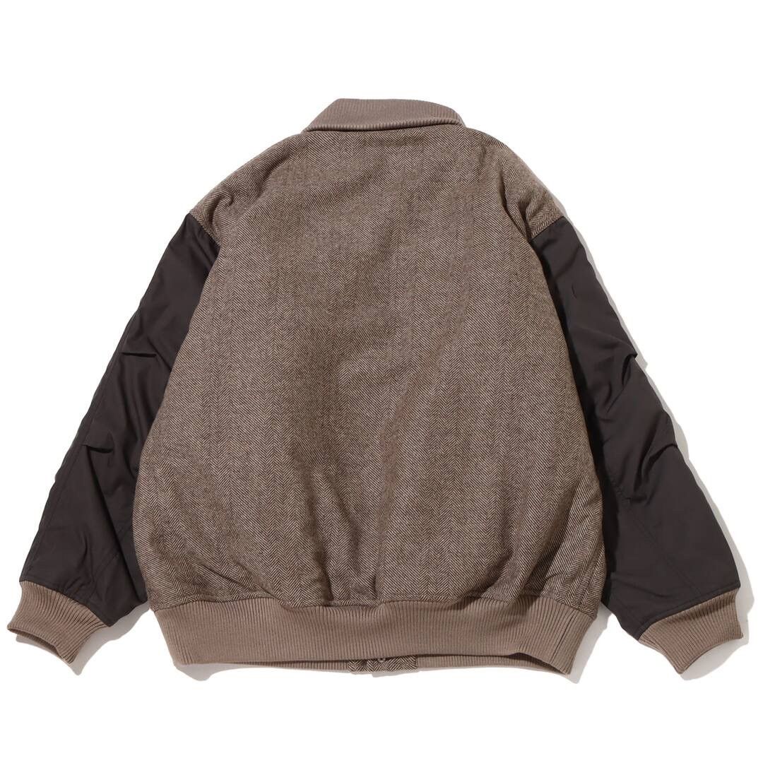 Nanamica × The North Face Purple Label Herringbone Tweed Varsity Jacket Beige Size US XL / EU 56 / 4 - 3 Thumbnail