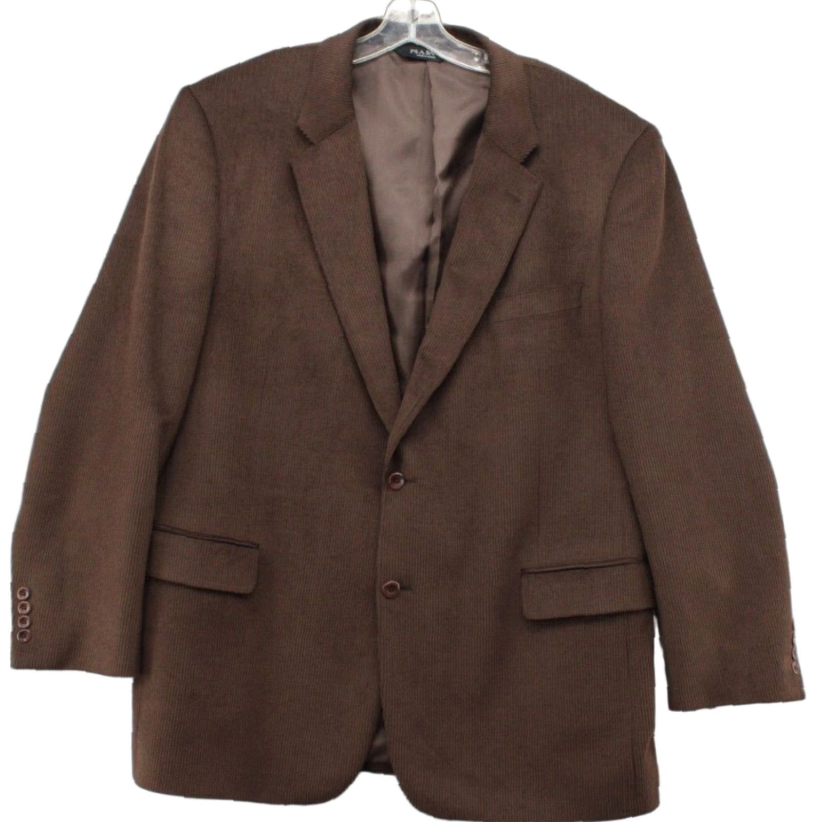 Jos. A. Bank Jos A Bank Blazer Mens 48L Corduroy Wool Silk Brown Preppy Sport Coat Blazer 90s Classic notches Single-Breasted Two-Button Missed Hole Back Arm Size 48R - 1 Thumbnail