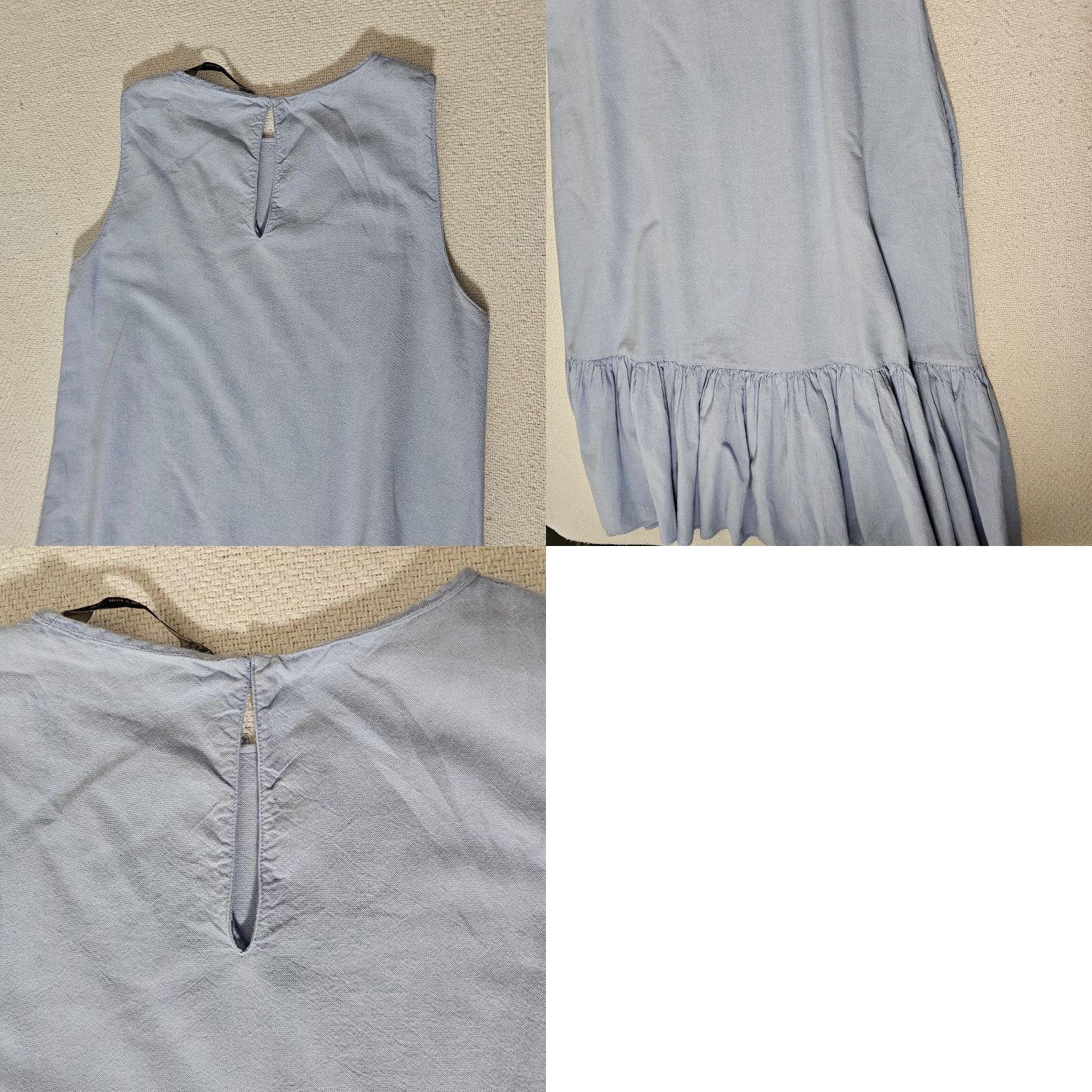 Zara Zara Blouse Shirt Women Small Blue Denim Sleeveless Round Neck Beach Casual Size S / US 4 / IT 40 - 8 Thumbnail