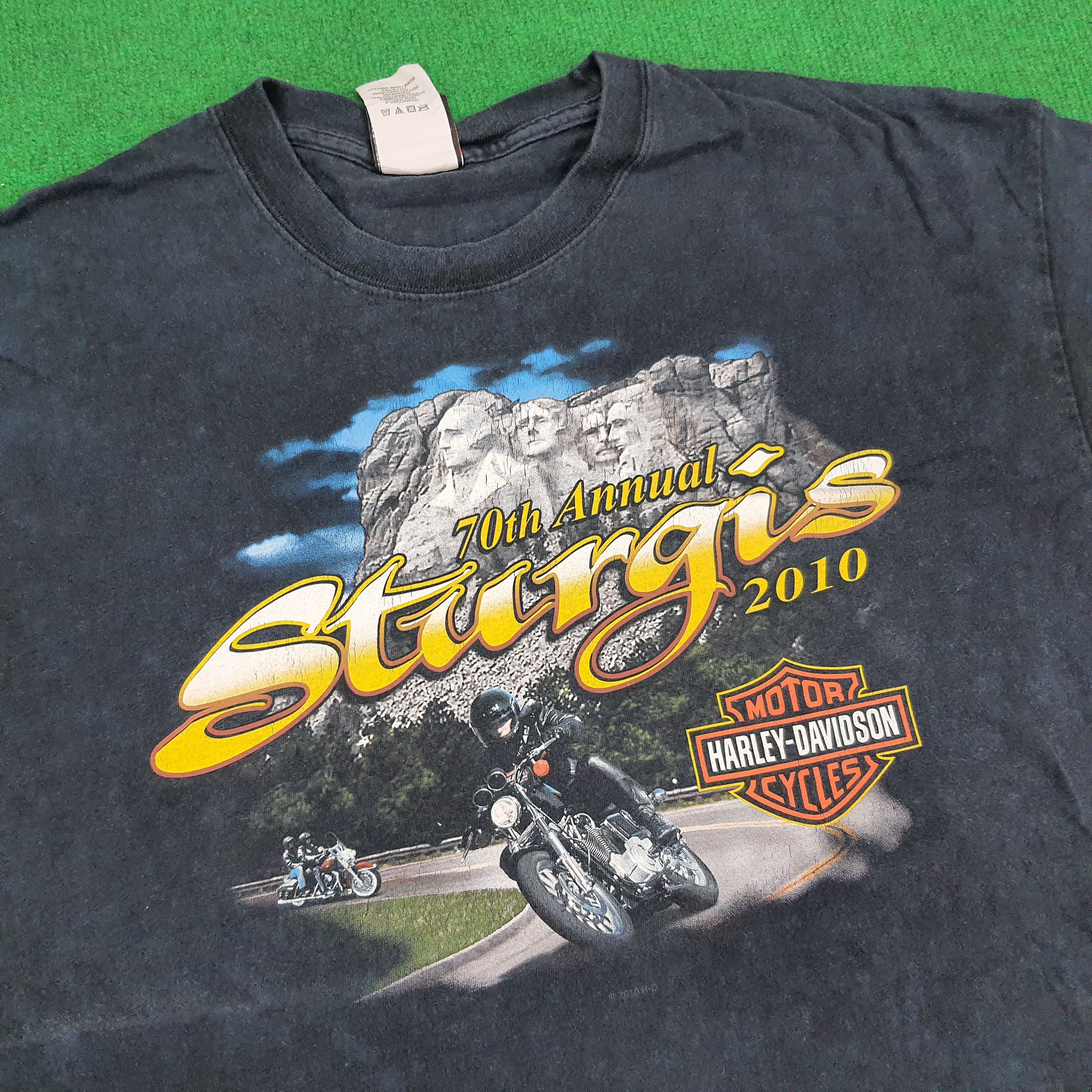 Harley Davidson × Vintage Vintage Harley Davidson Sturgis 2010 T-shirt Size US XL / EU 56 / 4 - 2 Thumbnail
