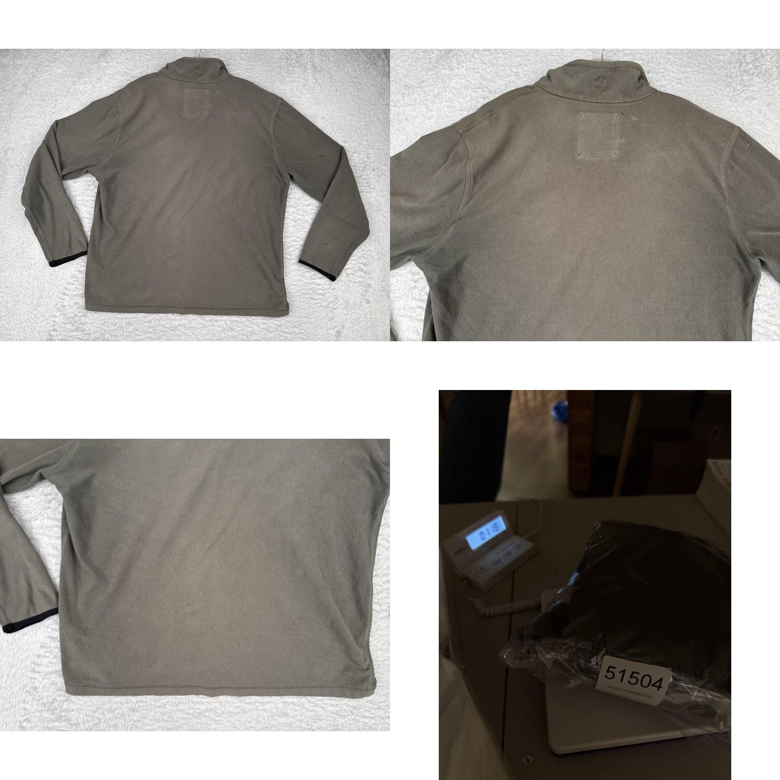 Timberland Timberland Sweater Mens XL Green 1/4 Zip Fleece Pullover Outdoor Knit Pocket Logo Long Sleeve Mock Neck Casual Winter Fall Spring Mens Size US XL / EU 56 / 4 - 9 Thumbnail