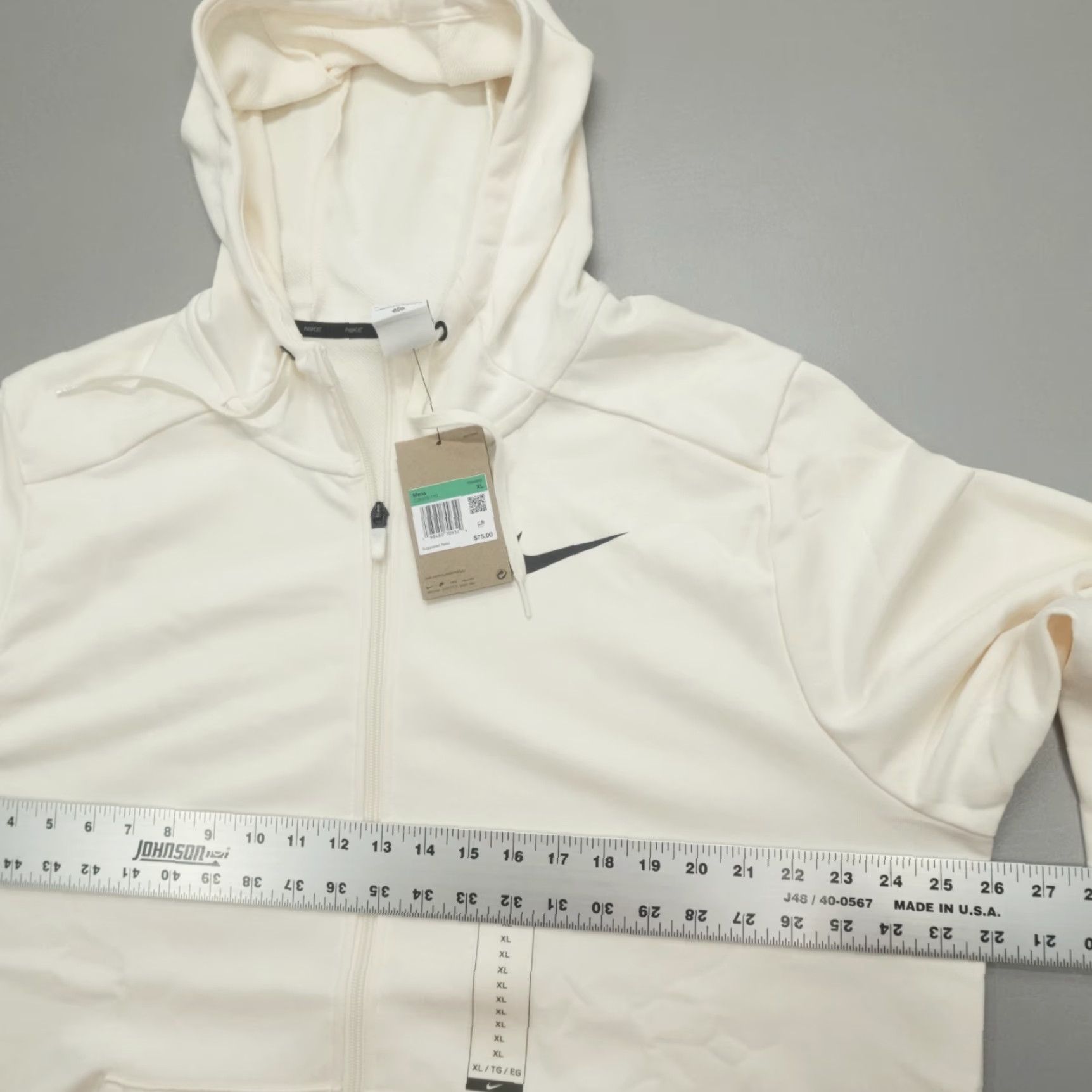 Nike Nike Dri-FIT Full-Zip Training Hoodie Men’s XL Beige CZ6376-110 Size US XL / EU 56 / 4 - 5 Thumbnail