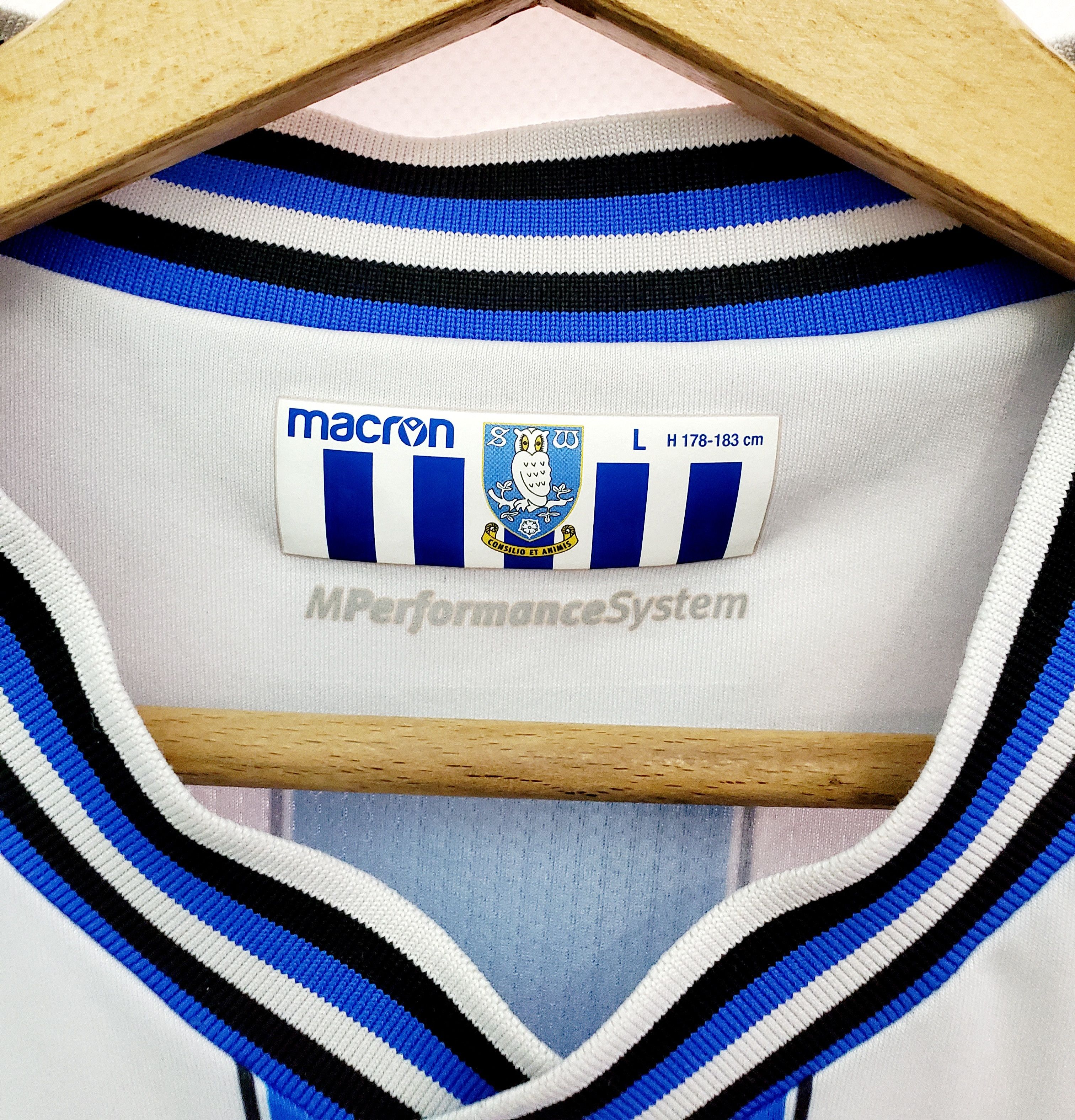 Macron Original Sheffield Wednesday 2022/2023 Home jersey sizeM,L Size US L / EU 52-54 / 3 - 3 Thumbnail