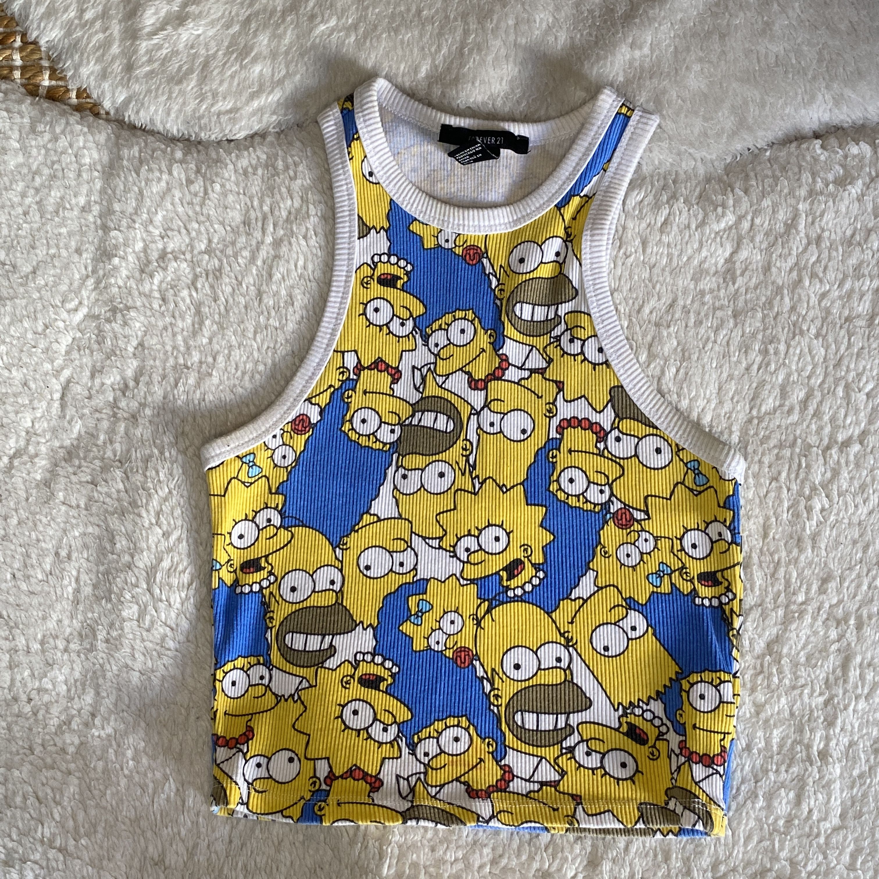 Forever 21 Forever 21 The Simpsons Ribbed Cropped Tank Top Small Size S / US 4 / IT 40 - 11 Thumbnail
