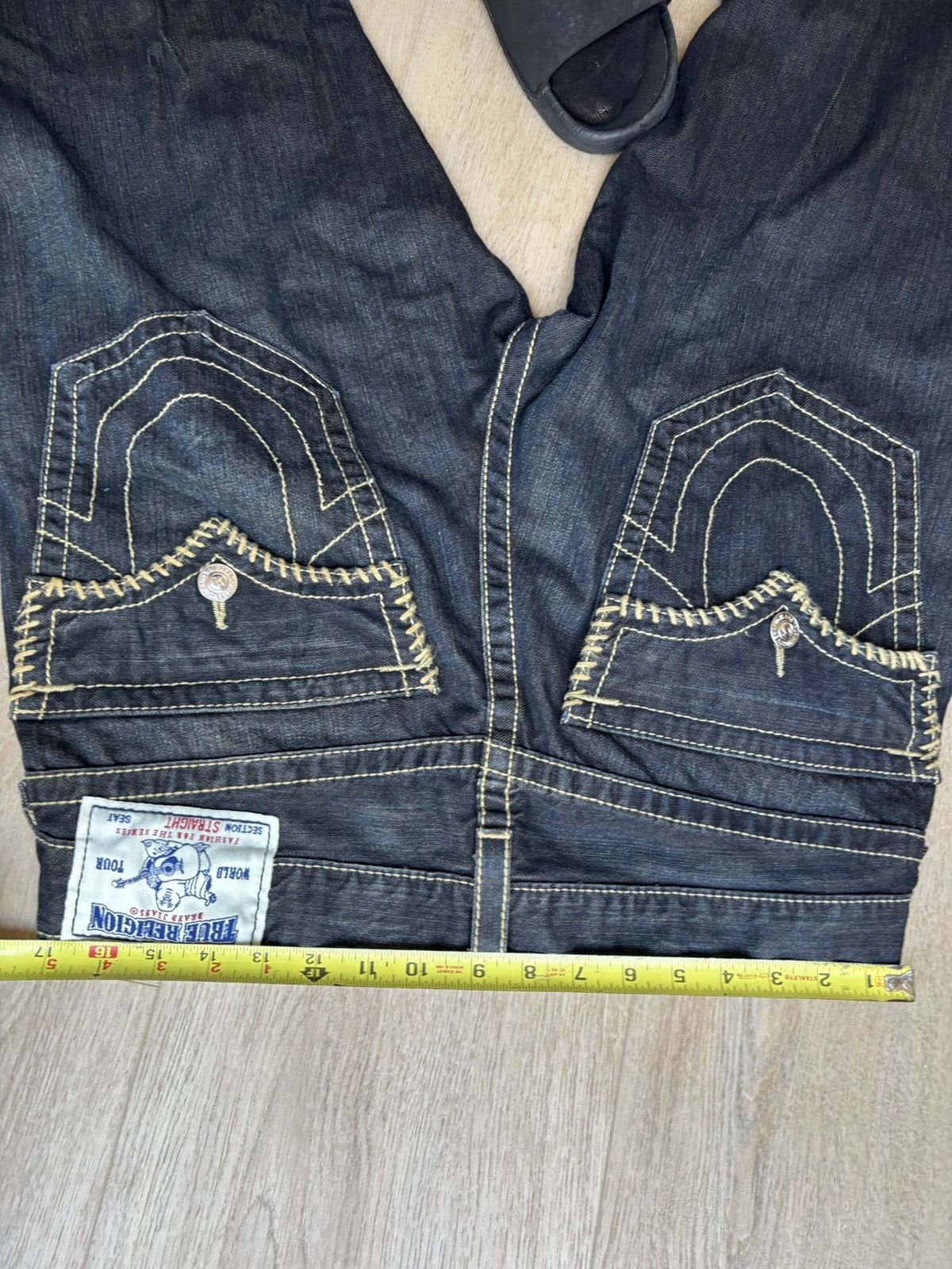 True Religion True Religion STRAIGHT Distressed Thick Stitch made USA 34 Size US 34 / EU 50 - 4 Thumbnail
