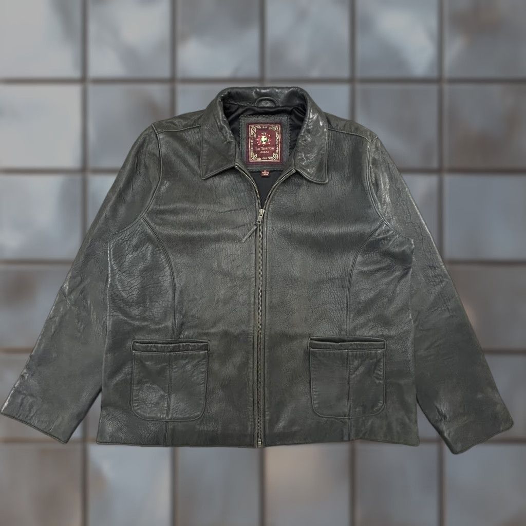 The Territory Ahead Vintage The Territory Ahead Leather Jacket Unisex Adults XL Black Bomber with Zip Front Pockets Lined Mid-Length Size US XL / EU 56 / 4 - 1 Thumbnail