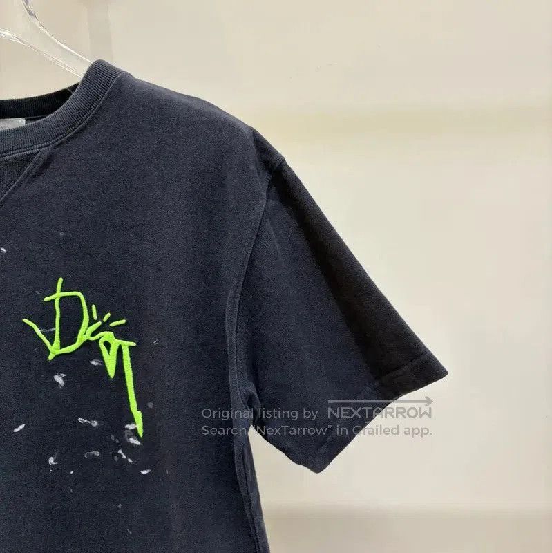 Dior Dior Black Cotton Embroidered Short Sleeve T-Shirt . Size US XS / EU 42 / 0 - 3 Thumbnail