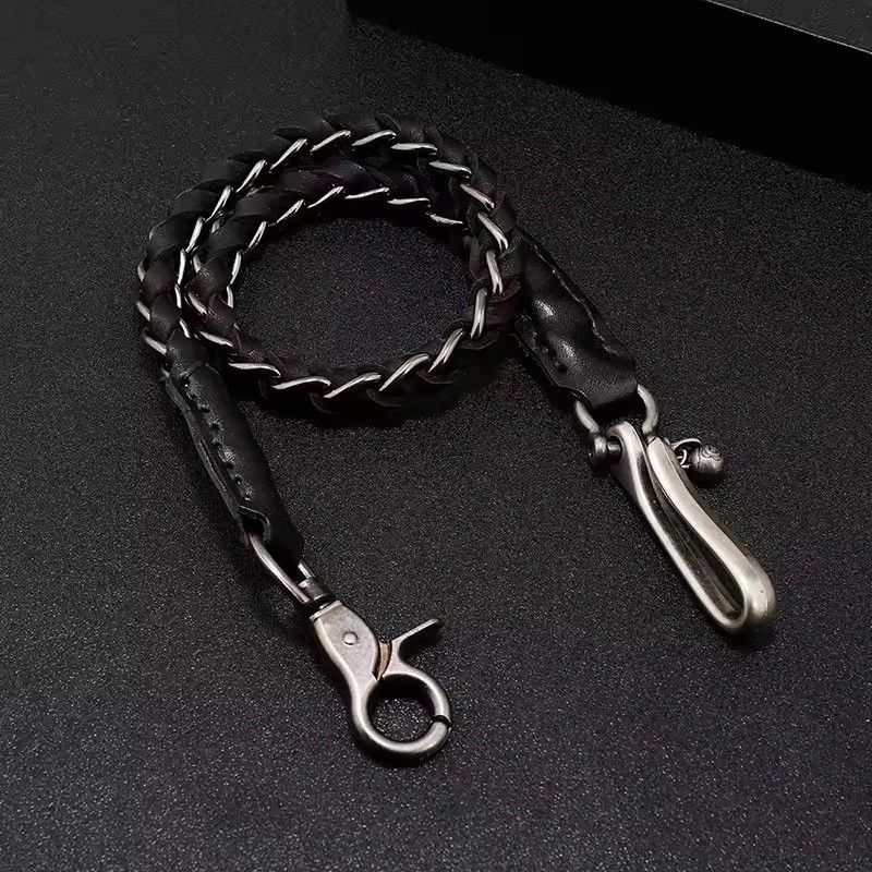 Jewelry Punk Style Genuine Leather Wallet Chain Size ONE SIZE - 4 Thumbnail