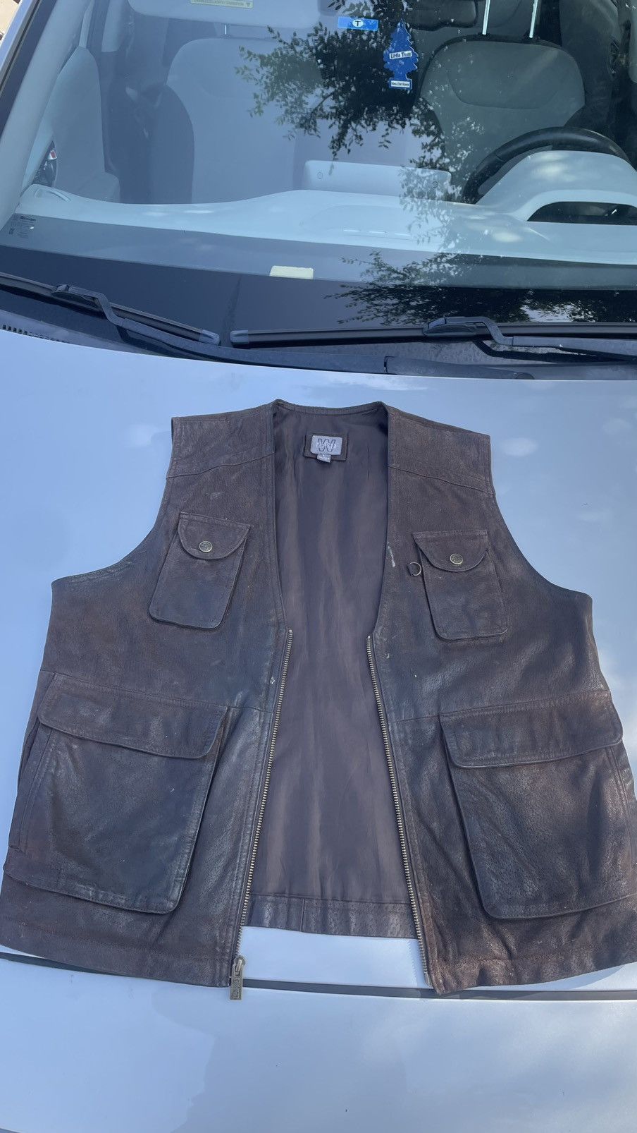Wilsons Leather Brown Wilson Leather Vest Size 44L - 2 Thumbnail