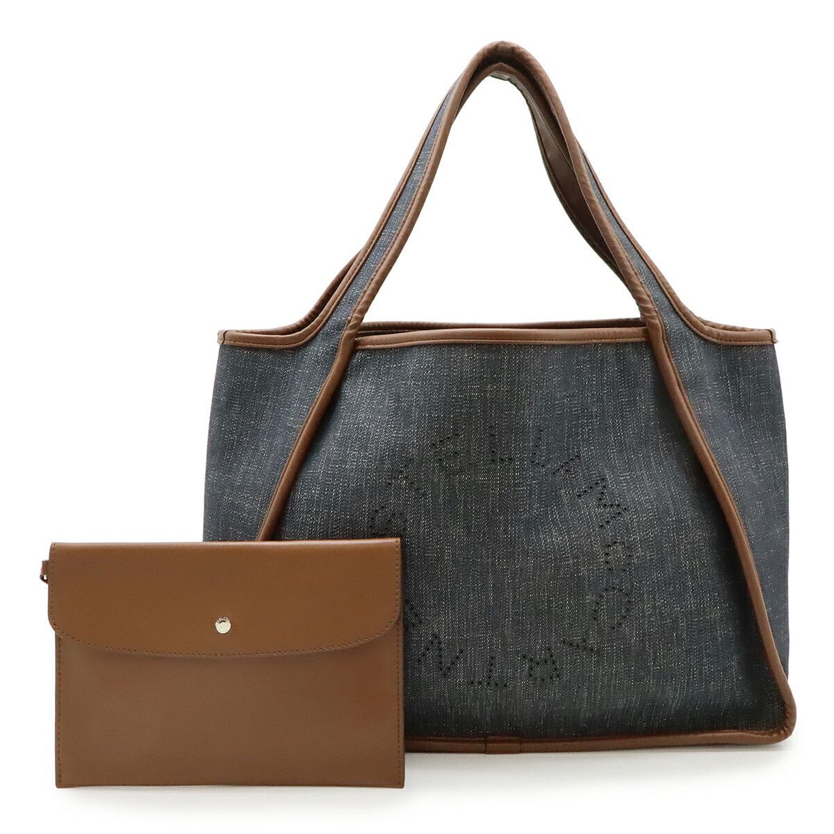 Stella Mccartney Stella McCartney Stella Logo Denim Leather 2way Tote Bag Textile Tote Bag 502793W8433 DUTY FREE for USA