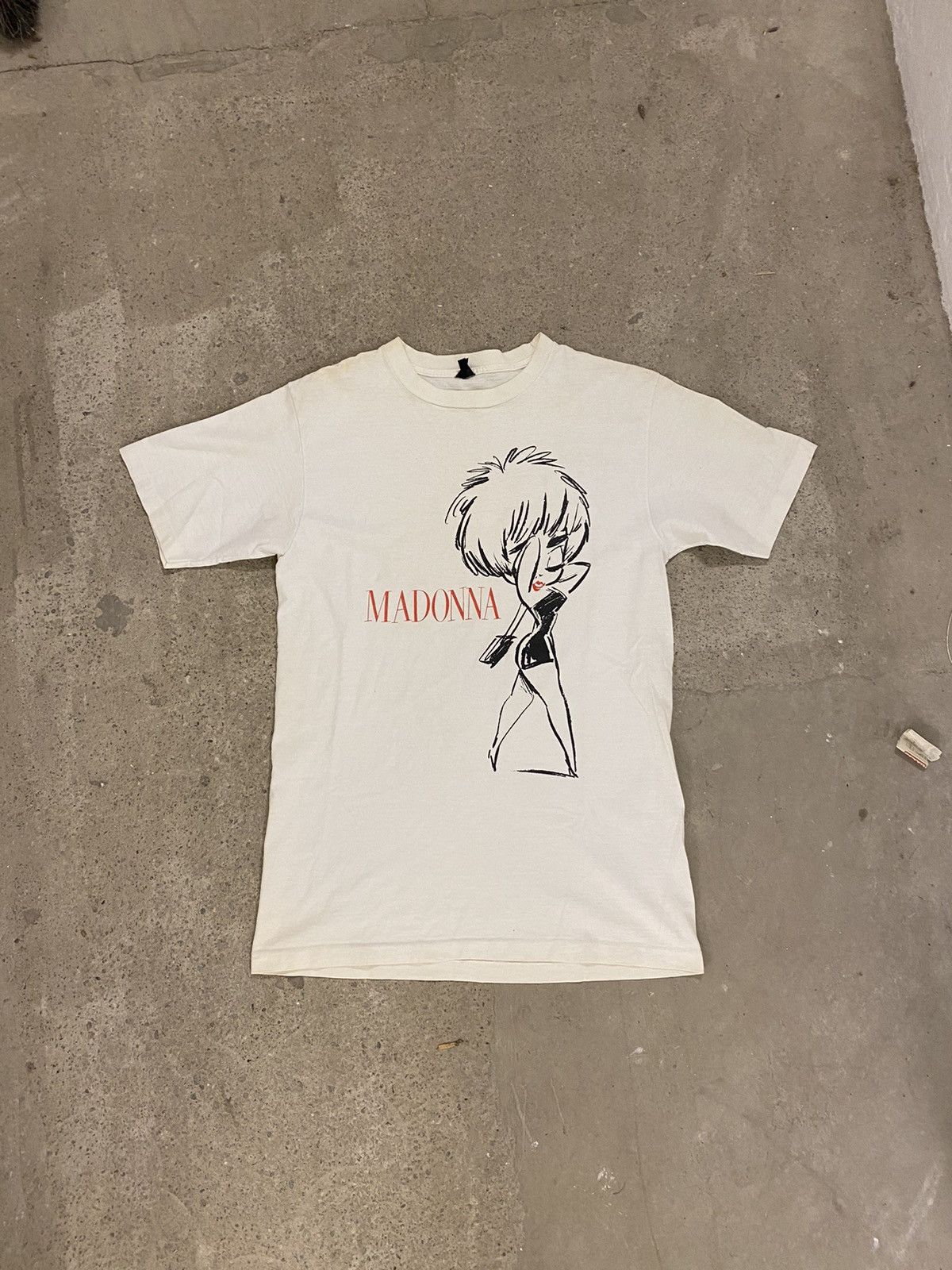 image of Vintage Madonna T-Shirt in White, Men's (Size XL)