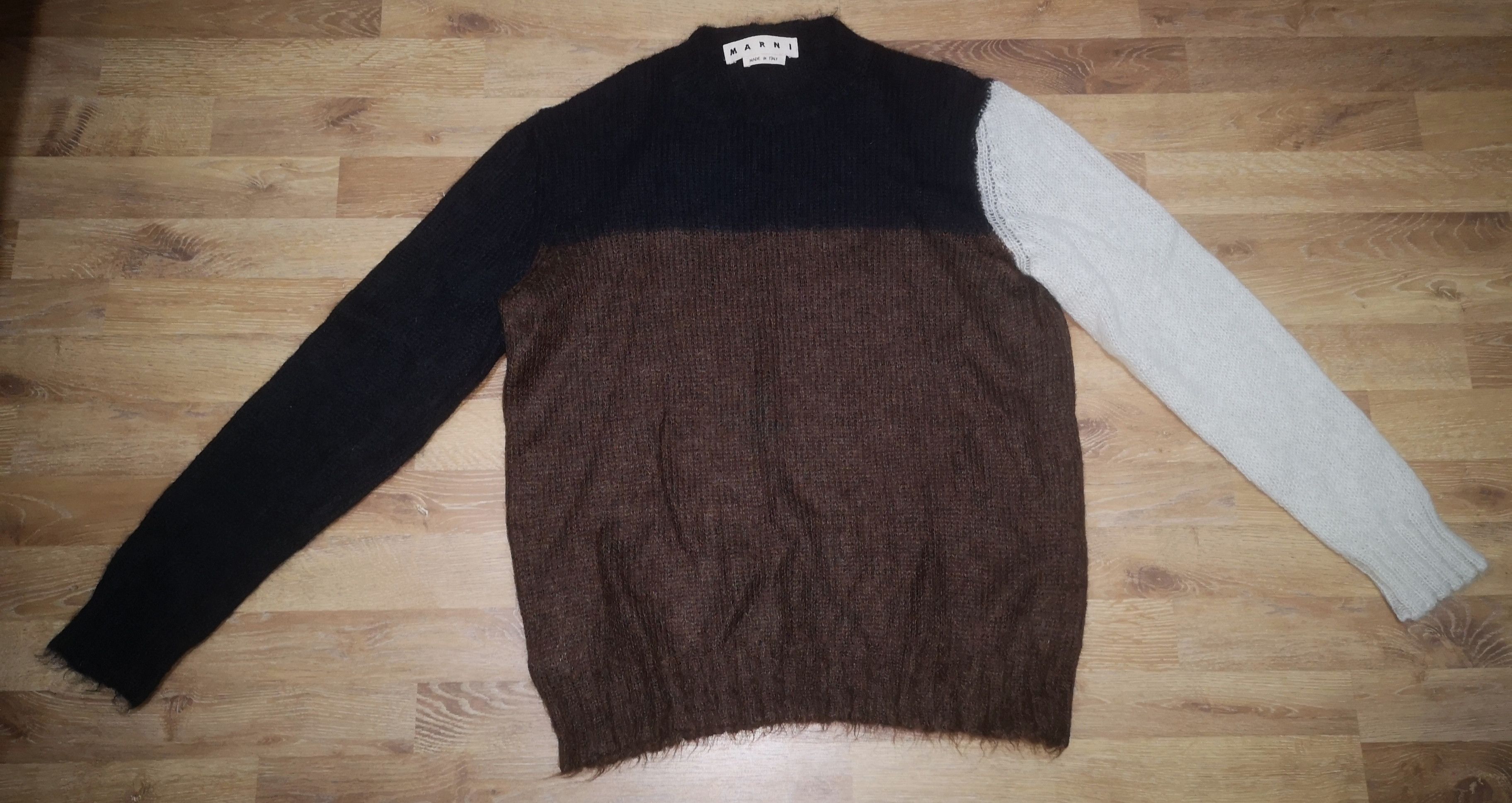 Designer × Marni MARNI Italy Mohair Tri Colours Sweater Consuelo Castiglioni Size L / US 10 / IT 46 - 1 Thumbnail