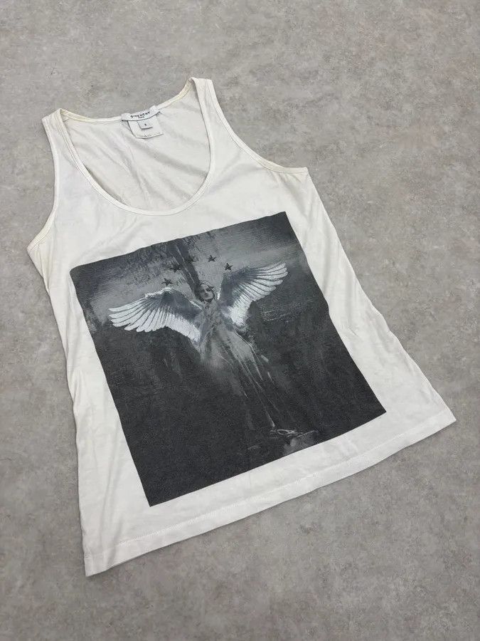 Givenchy 2000s Givenchy Angel White Tank Top Size S / US 4 / IT 40 - 4 Thumbnail
