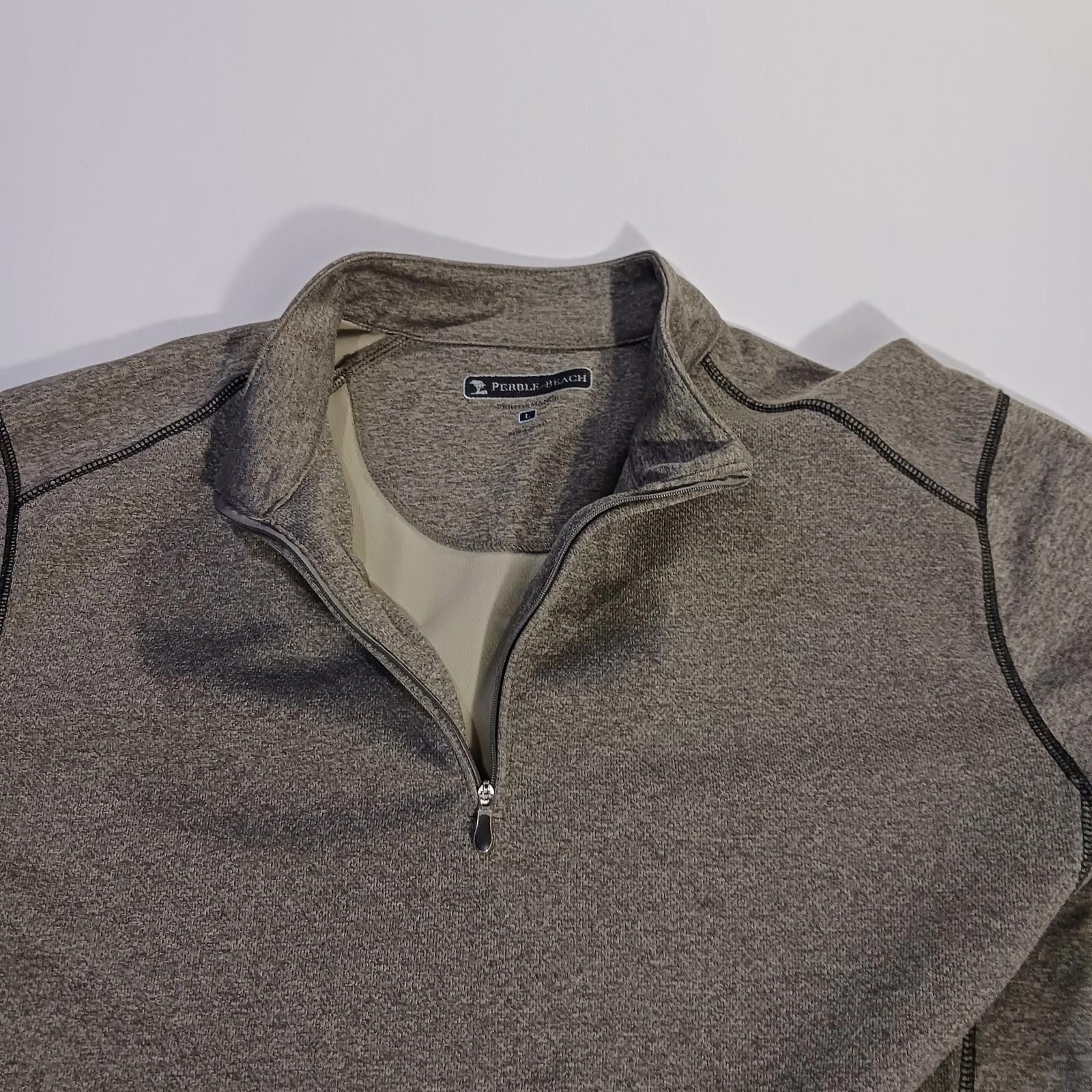 Lone Cypress By Pebble Beach Pebble Beach Men's Green 1/4 Zip Golf Sweatshirt Size Large Size US L / EU 52-54 / 3 - 9 Thumbnail