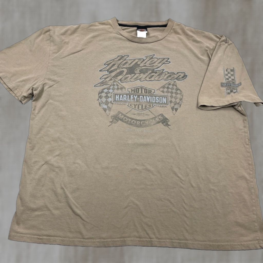 Harley Davidson Harley-Davidson Shirt Men 3XL Brown T Tee Black Sheep Racing Retro Biker Logo Graphic Print Casual Short Sleeve T-Shirt Mens Size US XXL / EU 58 / 5 - 1 Thumbnail