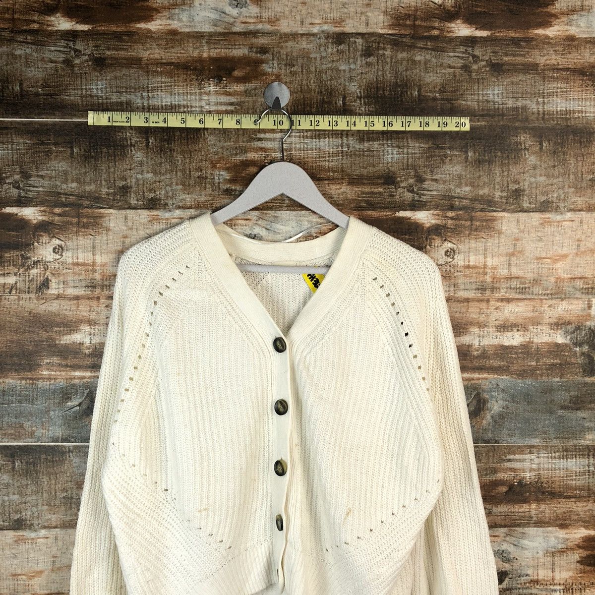 Japanese Brand GU White Cardigan Knitwear #A1368 Size M / US 6-8 / IT 42-44 - 5 Thumbnail