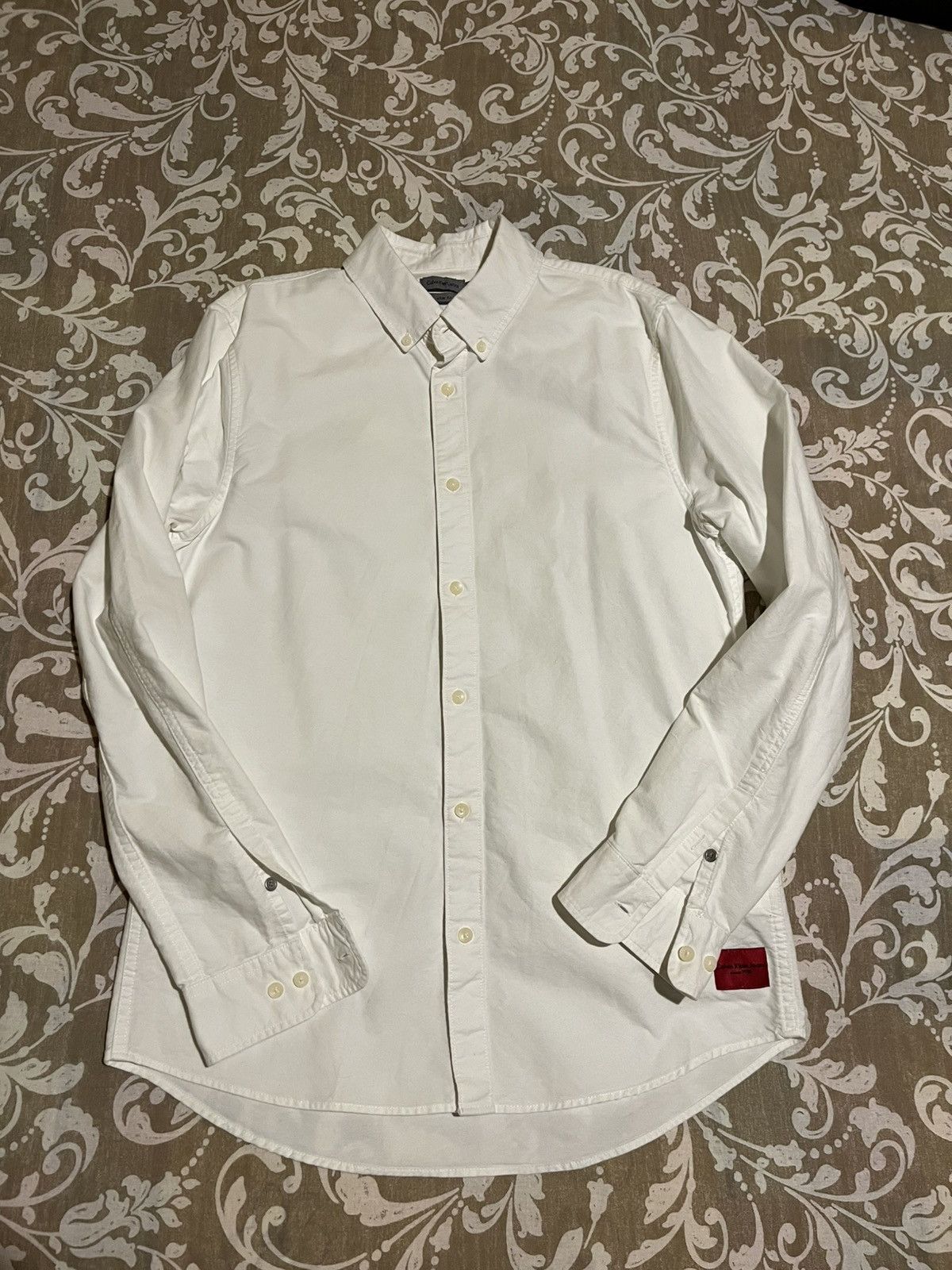 Calvin Klein Calvin Klein Jeans White Button-up Shirt Size US L / EU 52-54 / 3 - 1 Thumbnail