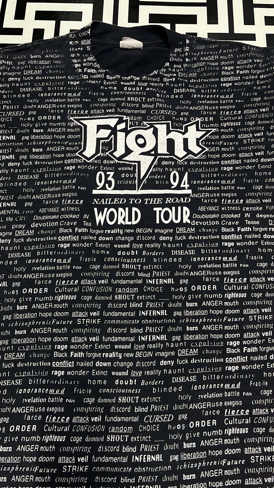 Band Tees Vintage 90s Fight Nailed To The Road World Tour T Shirt Size US L / EU 52-54 / 3 - 5 Thumbnail