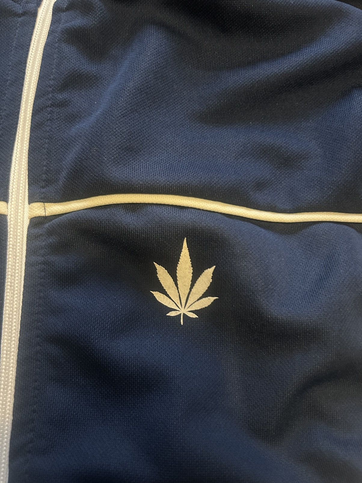 Palm Angels Palm Angels Navy Weed Track Jacket - Size Small Size US S / EU 44-46 / 1 - 2 Thumbnail