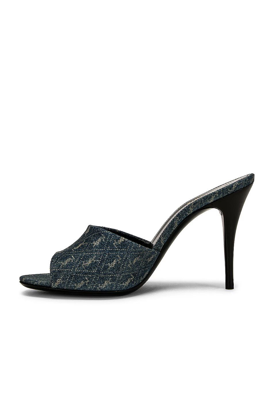 Saint Laurent Paris o1bcso1str1124 La 16 Mules In Cassandre Denim in Blue Size US 5.5 / IT 35.5 - 5 Thumbnail