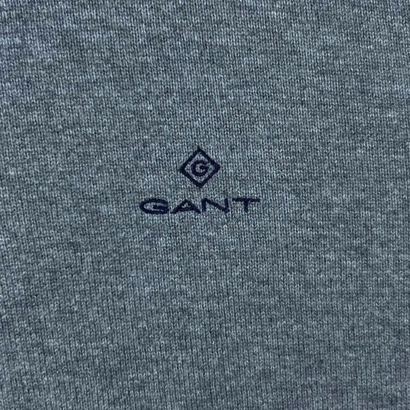 Gant GANT Classic Grey Embroidered Mini Logo 1/4 Zip Cotton Sweater Jumper Medium Mens Jumper Size US M / EU 48-50 / 2 - 5 Thumbnail