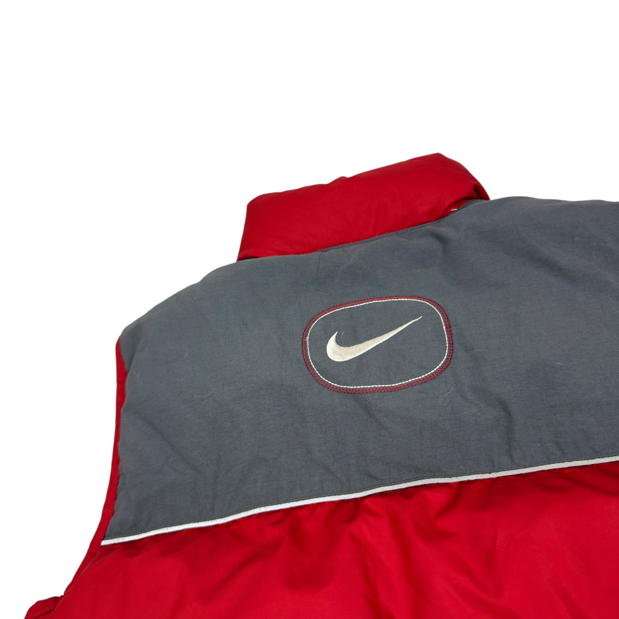 Nike Nike Women's Red Swoosh Hype Puffer Down Vest Large (14-16) Size L / US 10 / IT 46 - 5 Thumbnail
