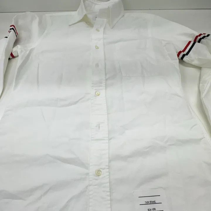 Thom Browne Thom Browne Classic Long Sleeve Shirt with Stripes -2507 Size US M / EU 48-50 / 2 - 9 Thumbnail
