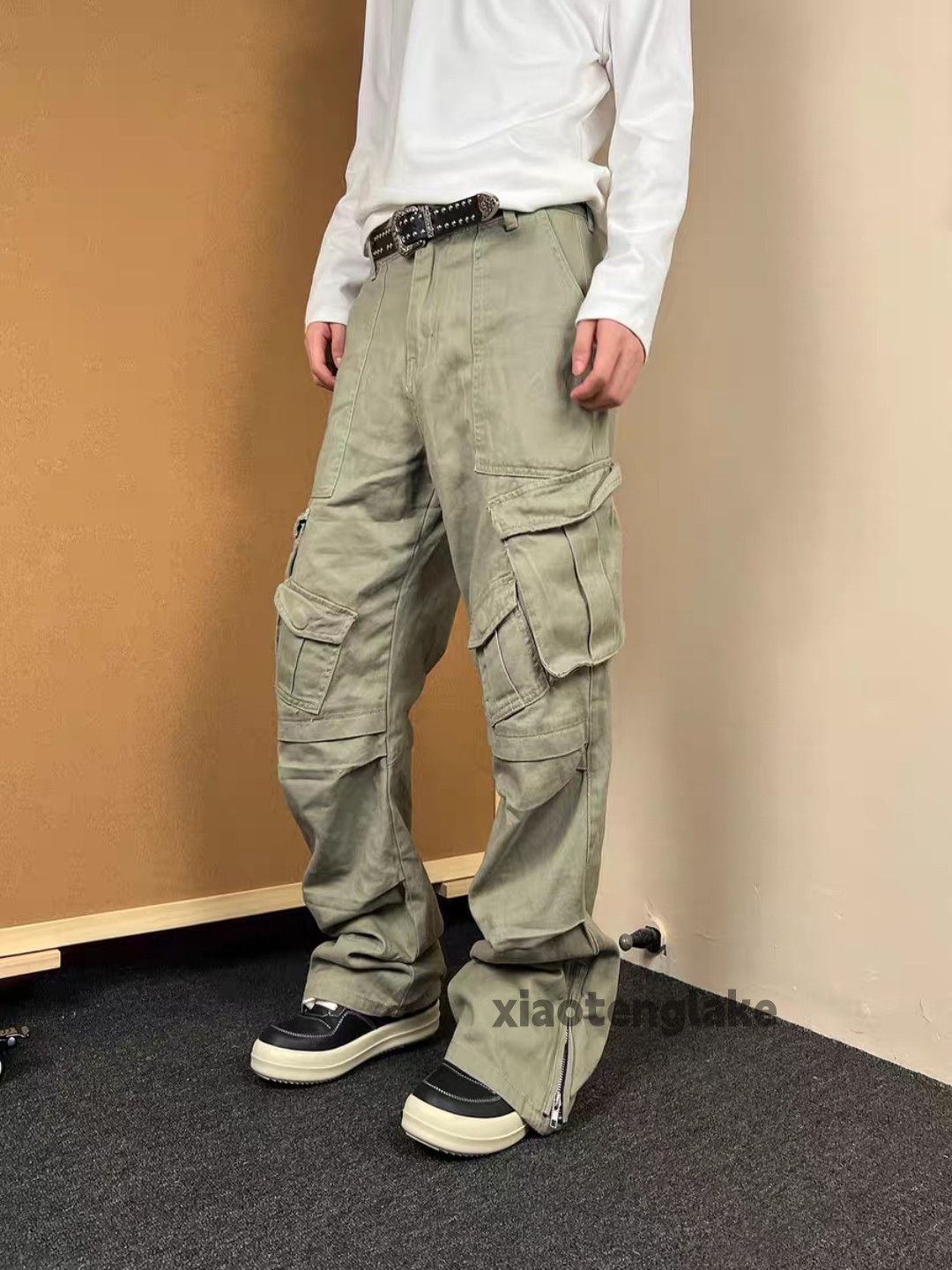 Designer × Japanese Brand × Vintage utility skate hiphop outdoor tactical flared cargo pants Size US 34 / EU 50 - 1 Thumbnail