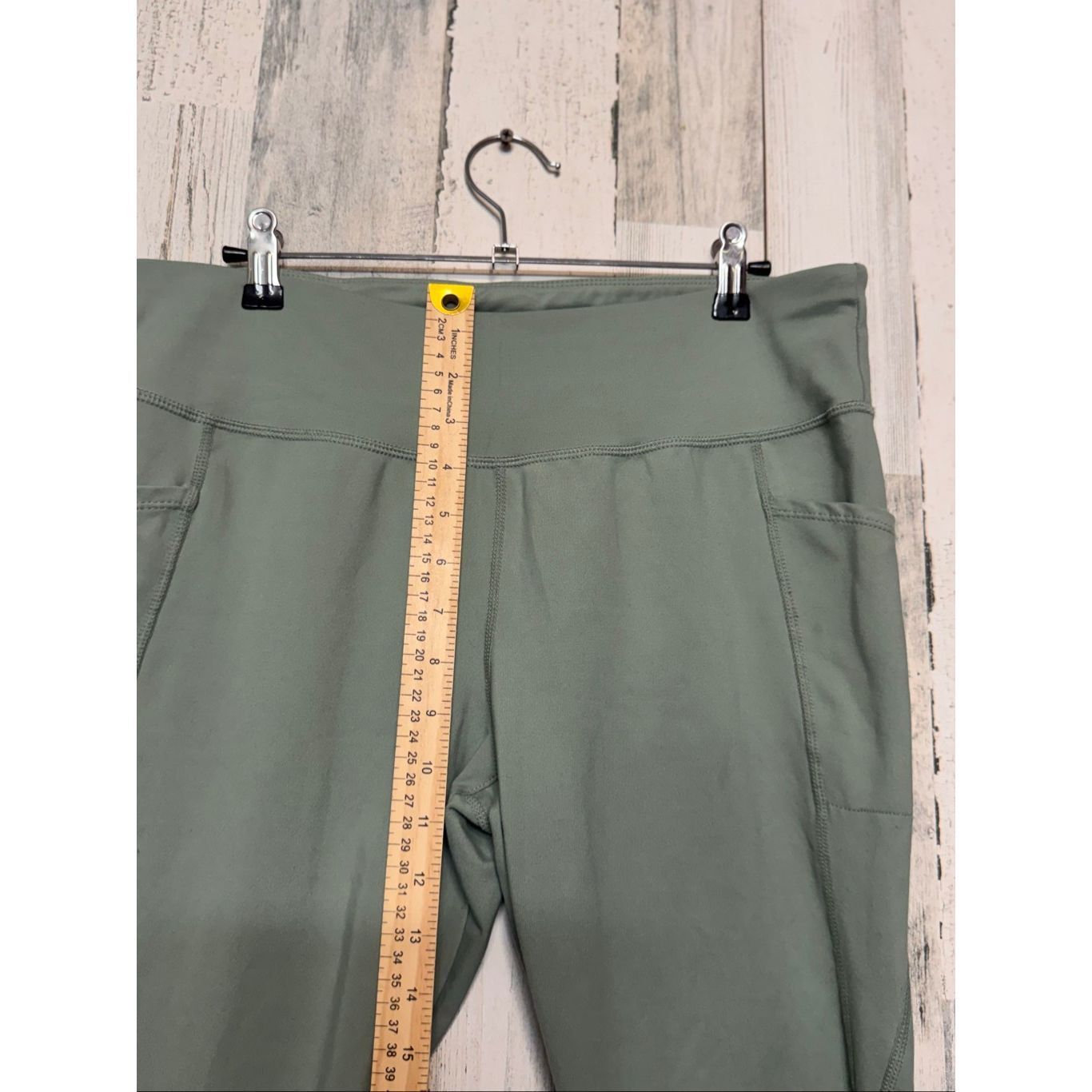 Jockey Jockey Olive Green High Waist Pocket Leggings | Stretch Active Pants – Size XL Size 32" / US 10 / IT 46 - 5 Thumbnail
