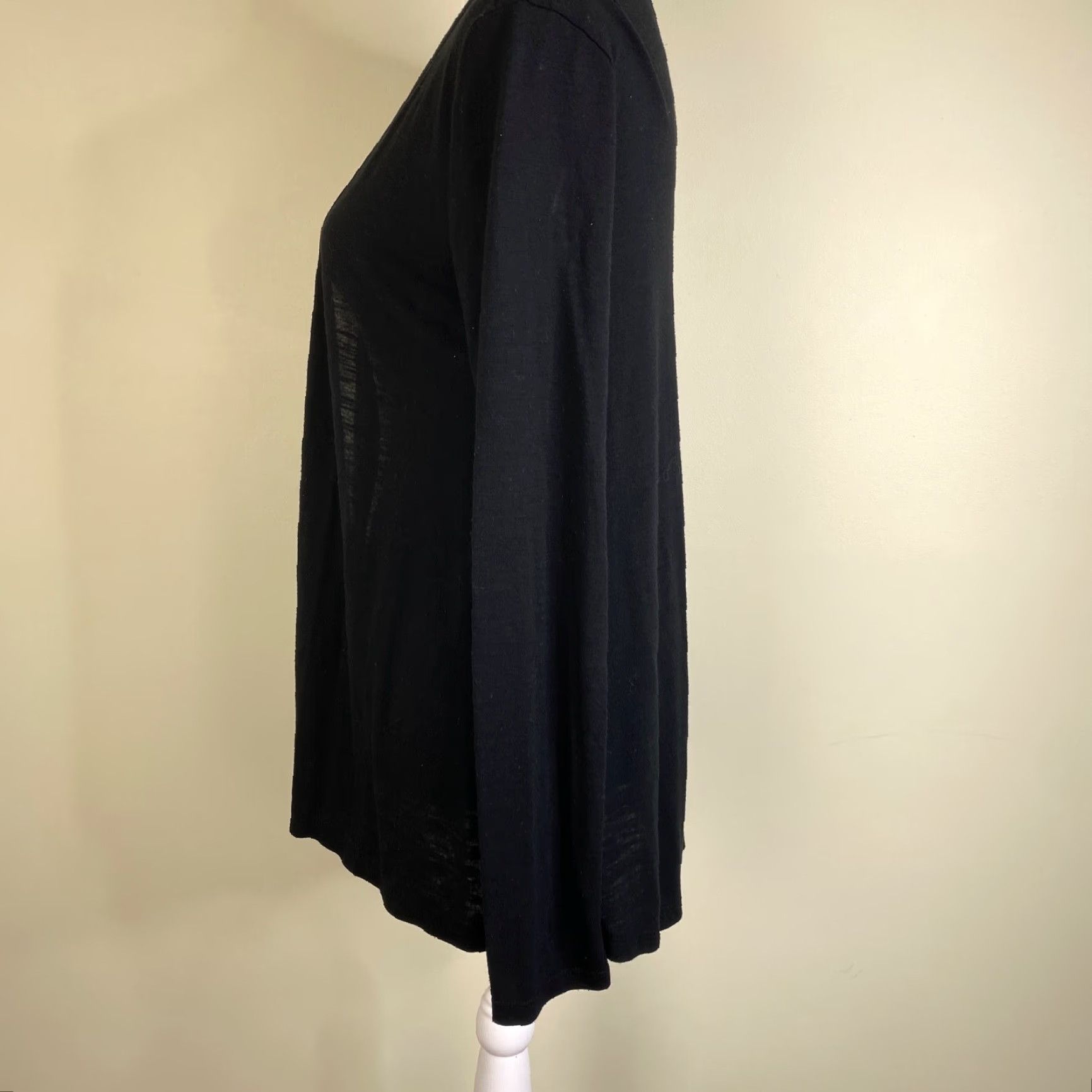 Old Navy Old Navy Cardigan Womens Petite Small Black Open Front Long Sleeves Knit Cardigan Size S / US 4 / IT 40 - 4 Thumbnail